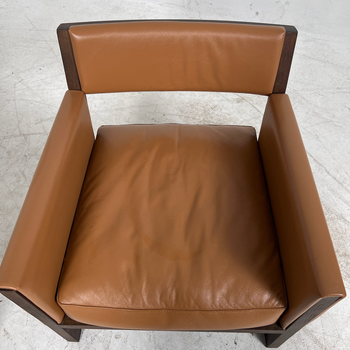 Matching Mid Century Modern Chairs. Cognac Armchairs. Delivery Available