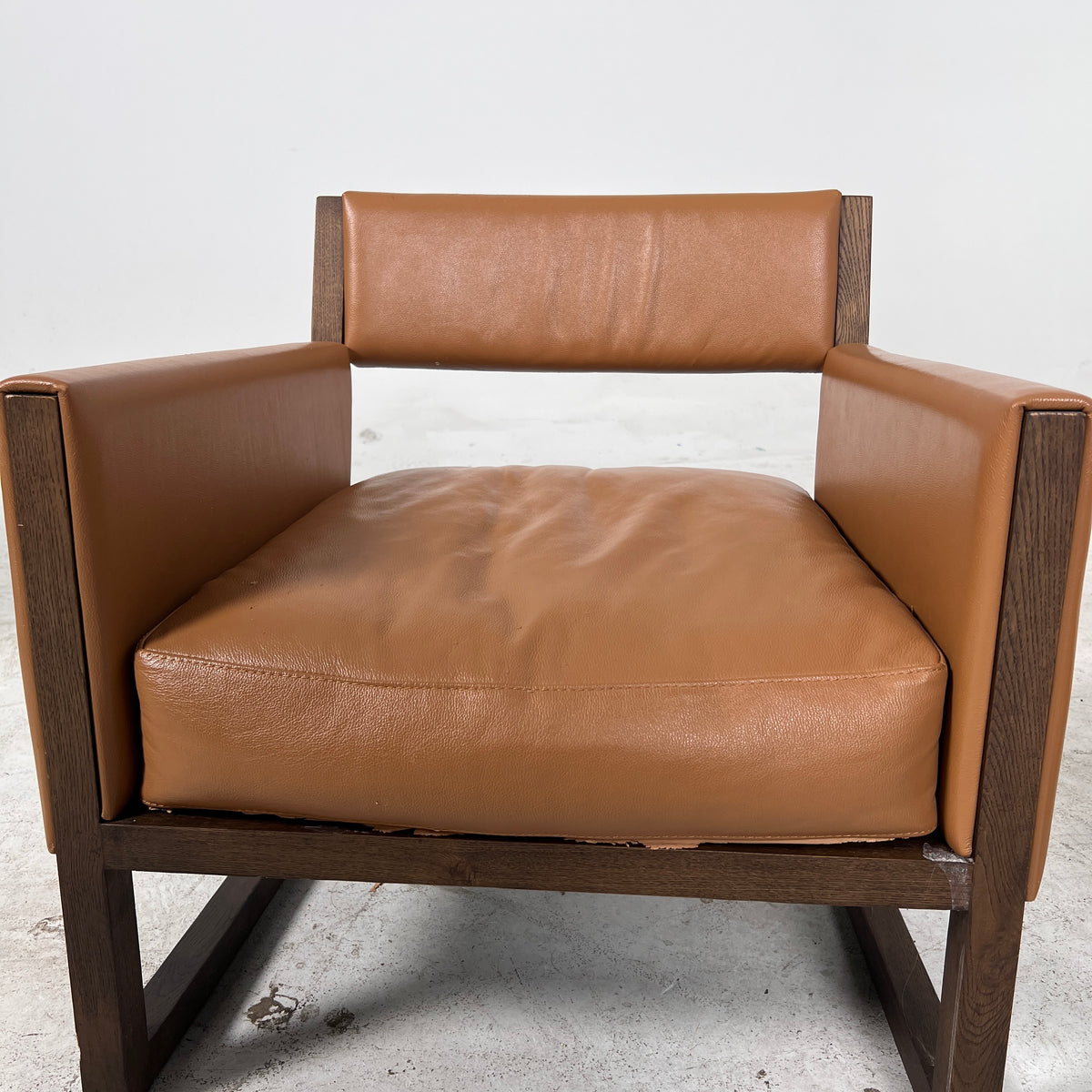 Matching Mid Century Modern Chairs. Cognac Armchairs. Delivery Available