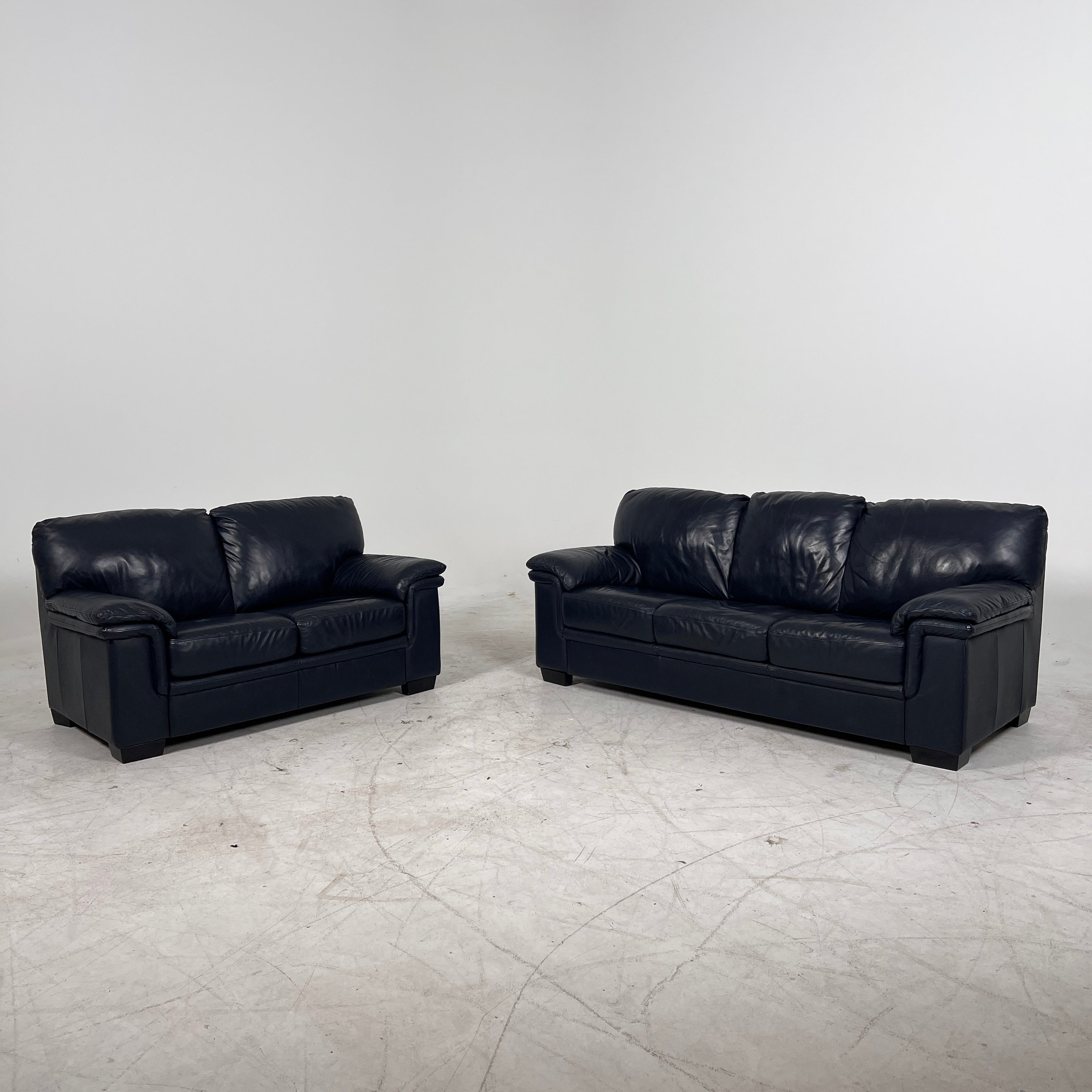 Scan Design Leather sofa Set. 3+2 couch loveseat set. delivery available