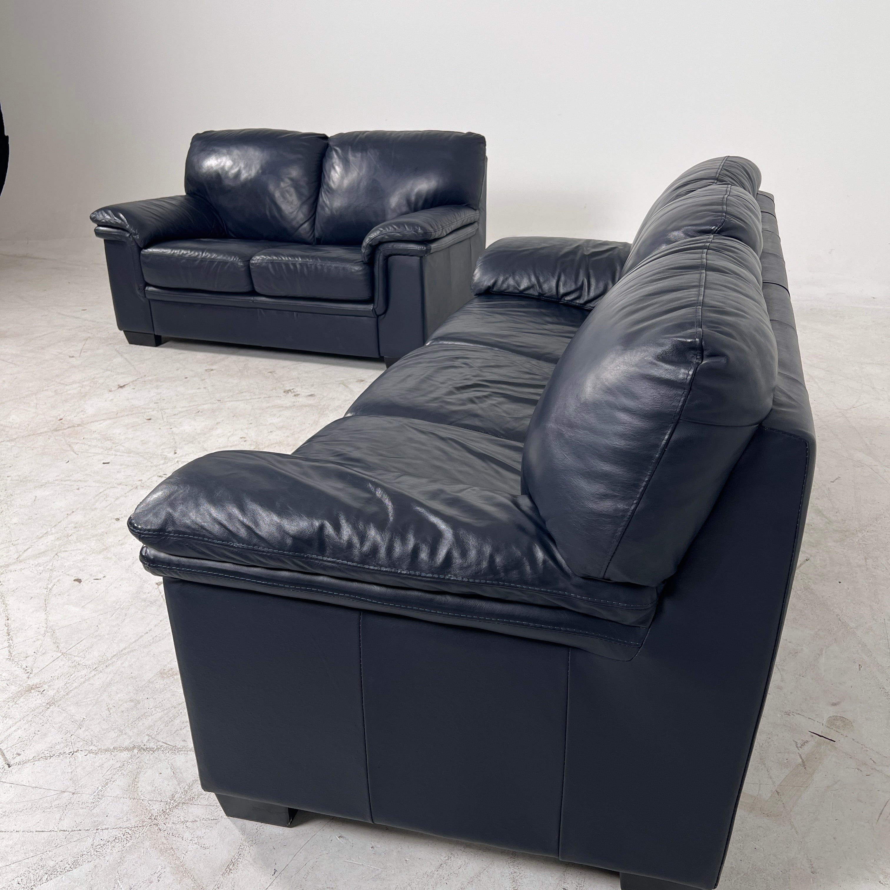 Scan Design Leather sofa Set. 3+2 couch loveseat set. delivery available