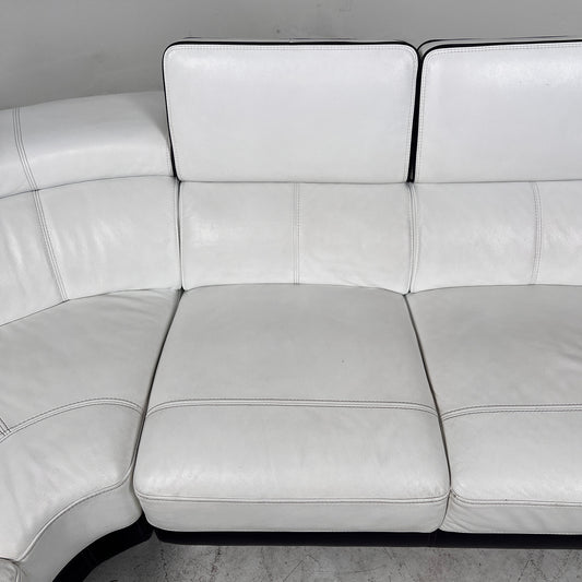 Leather Sectional. High end Curbed L shaped sofa couch. delivery available