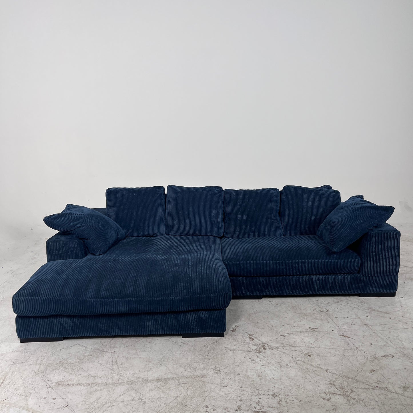Moe's plunge sectional. Reversible L shaped sofa couch.