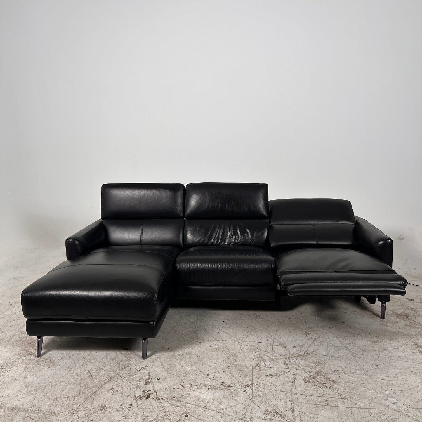 Leather Reclining sectional. Power reclining sofa couch. Delivery available