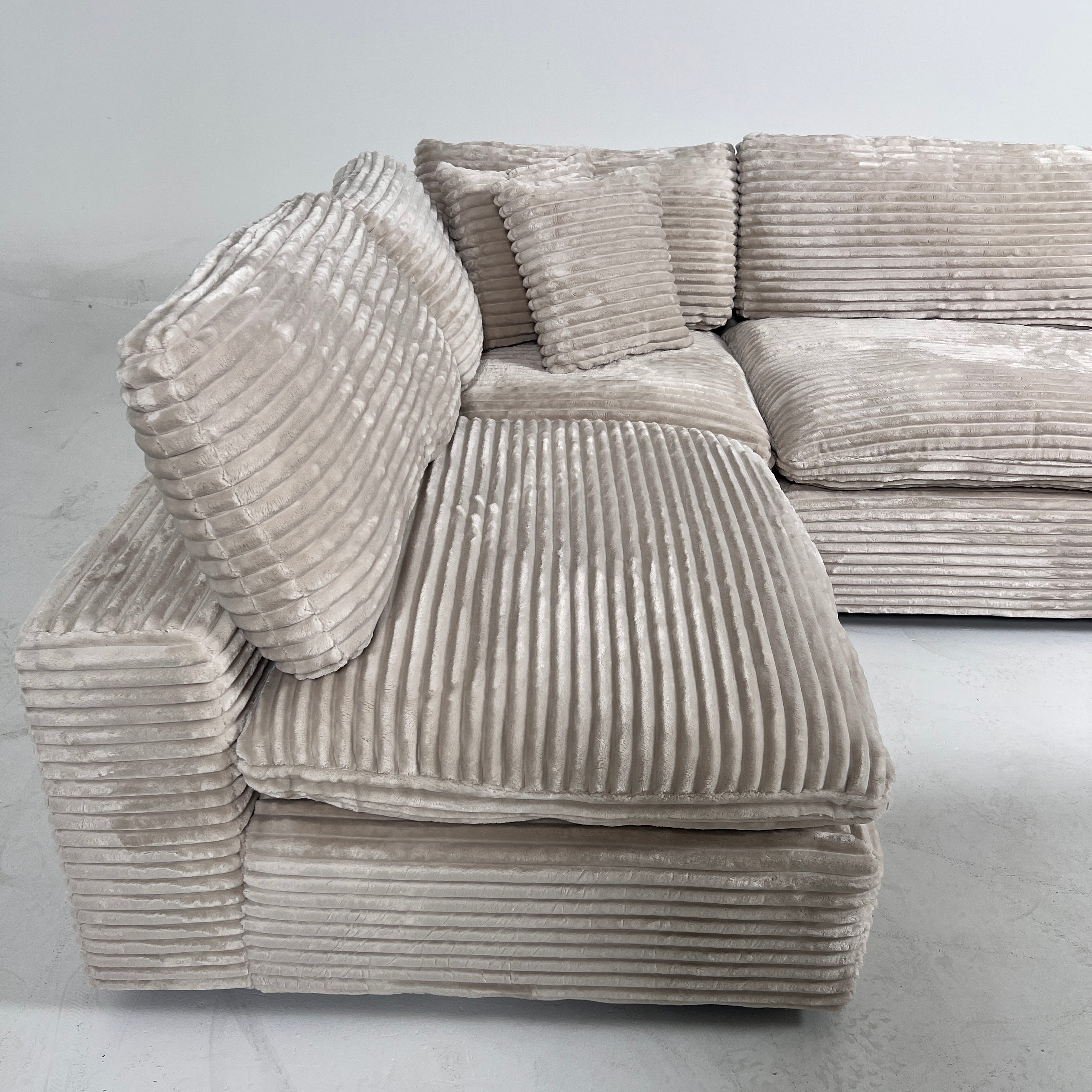 New CasaBella Cloud sectional. Corduroy modular L sofa couch