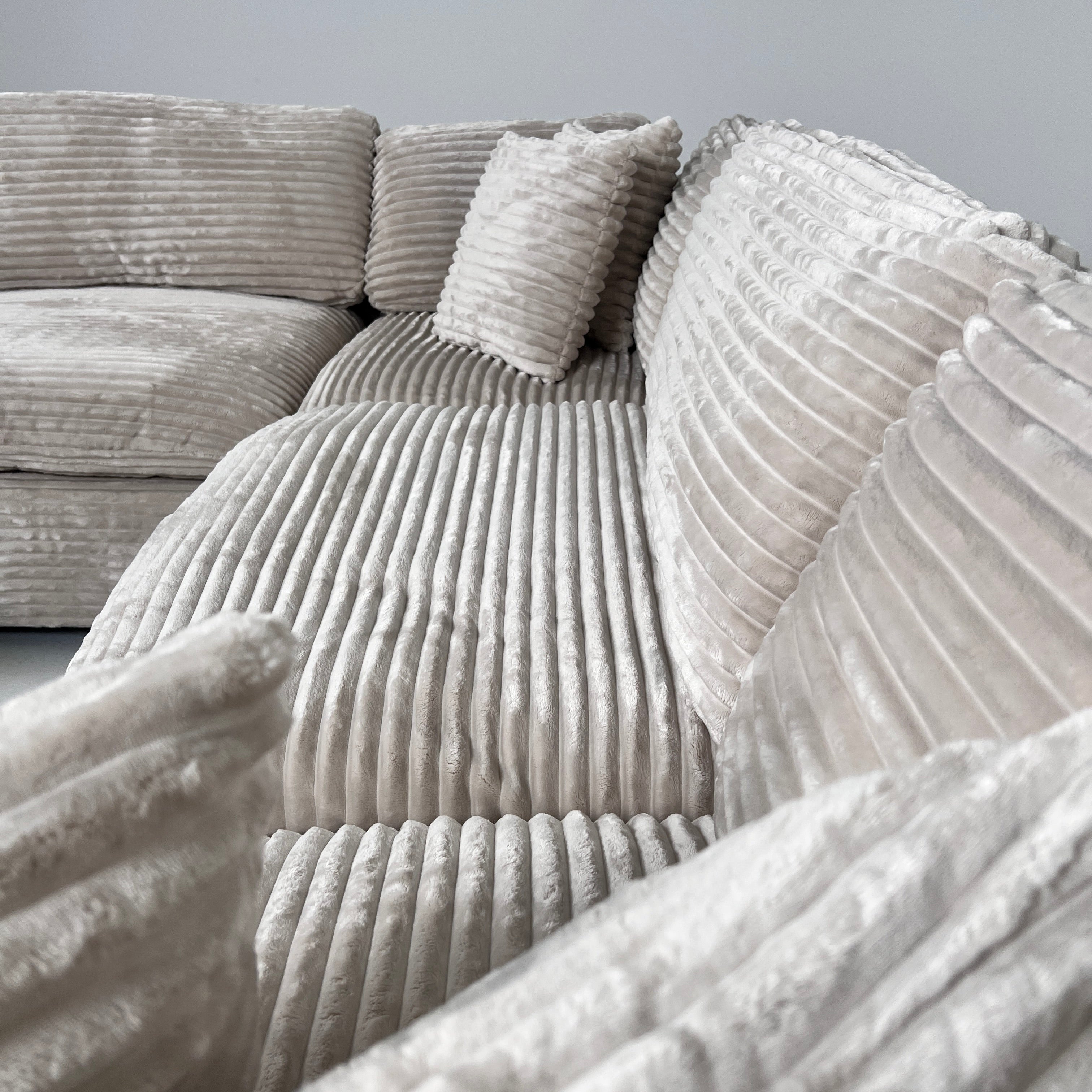 New CasaBella Cloud sectional. Corduroy modular L sofa couch