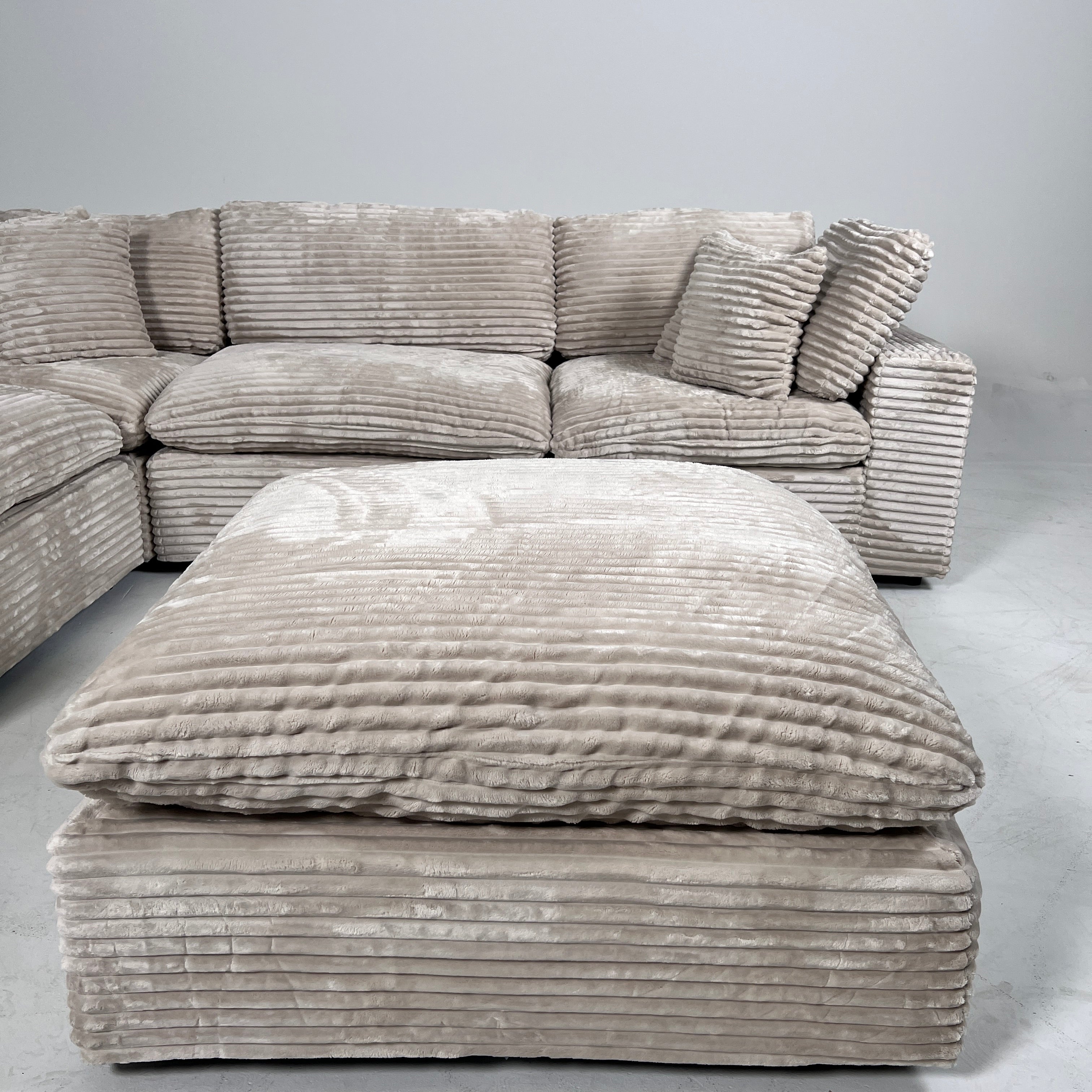 New CasaBella Cloud sectional. Corduroy modular L sofa couch