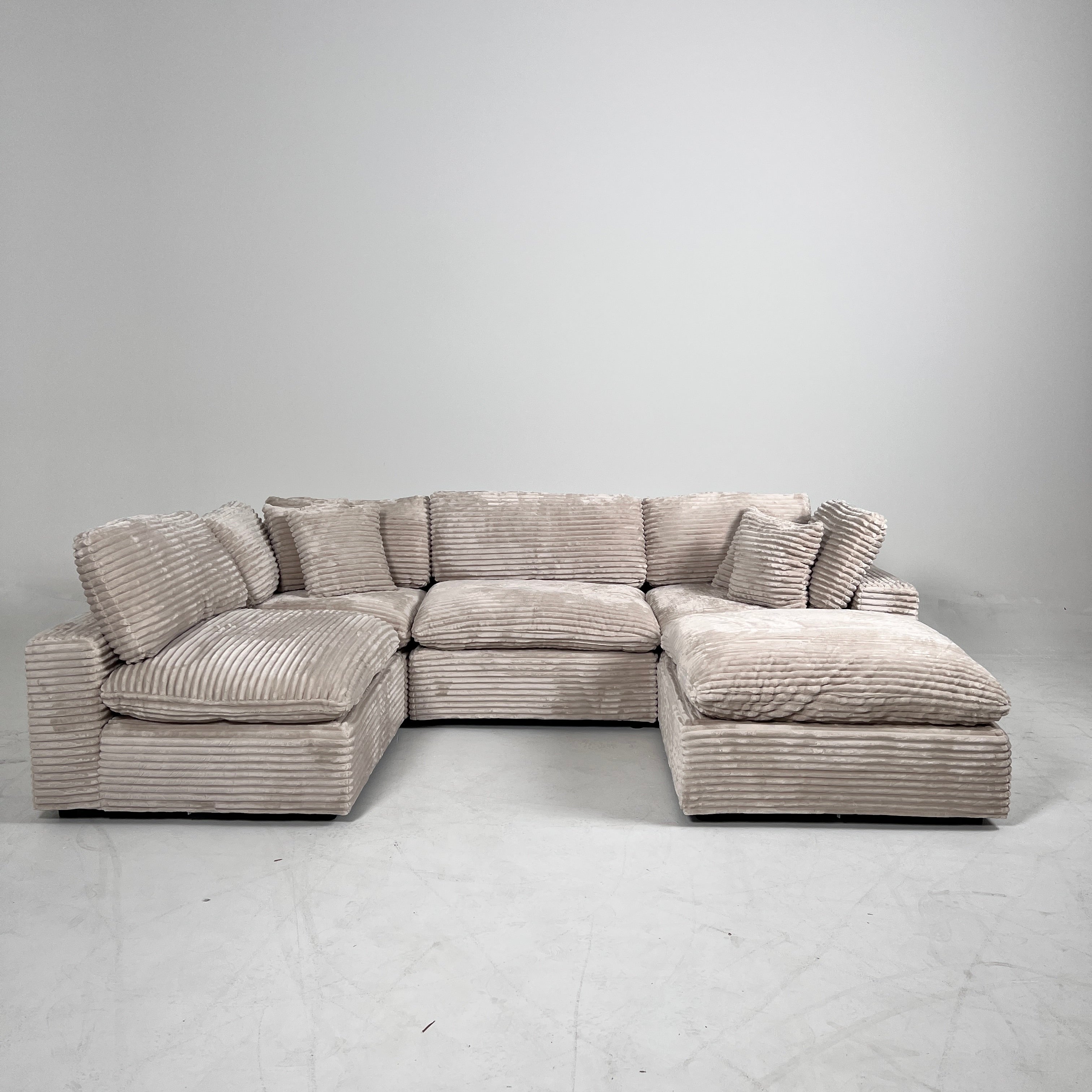 New CasaBella Cloud sectional. Corduroy modular L sofa couch