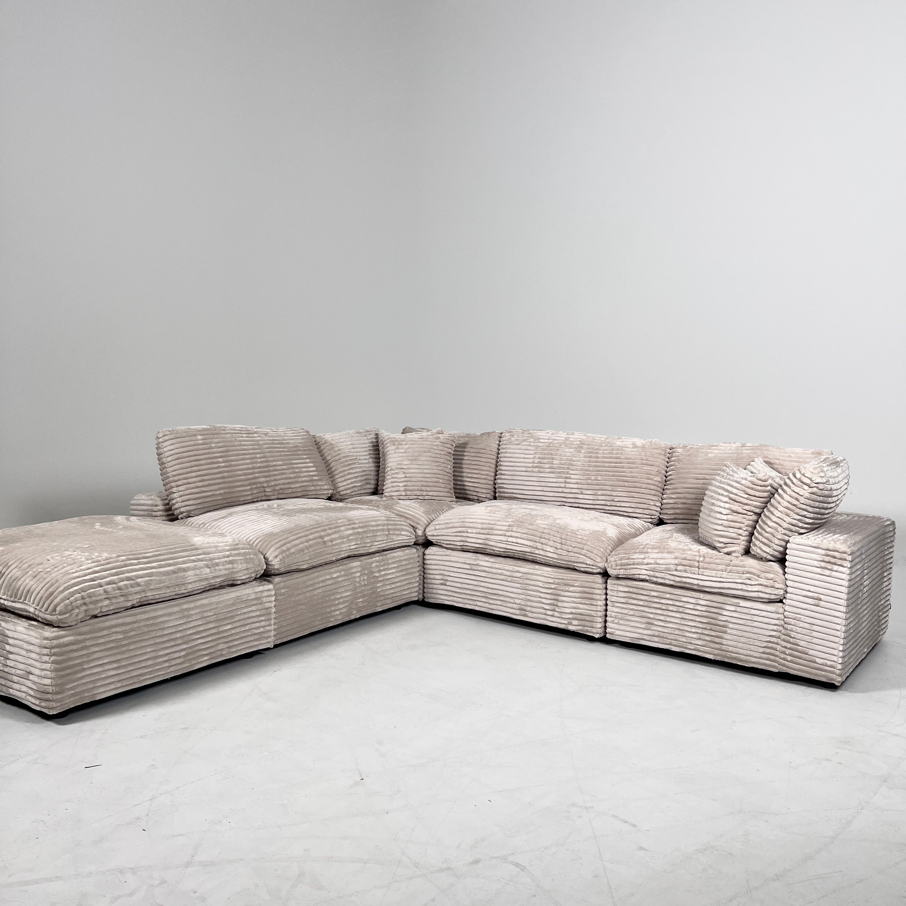 New CasaBella Cloud sectional. Corduroy modular L sofa couch