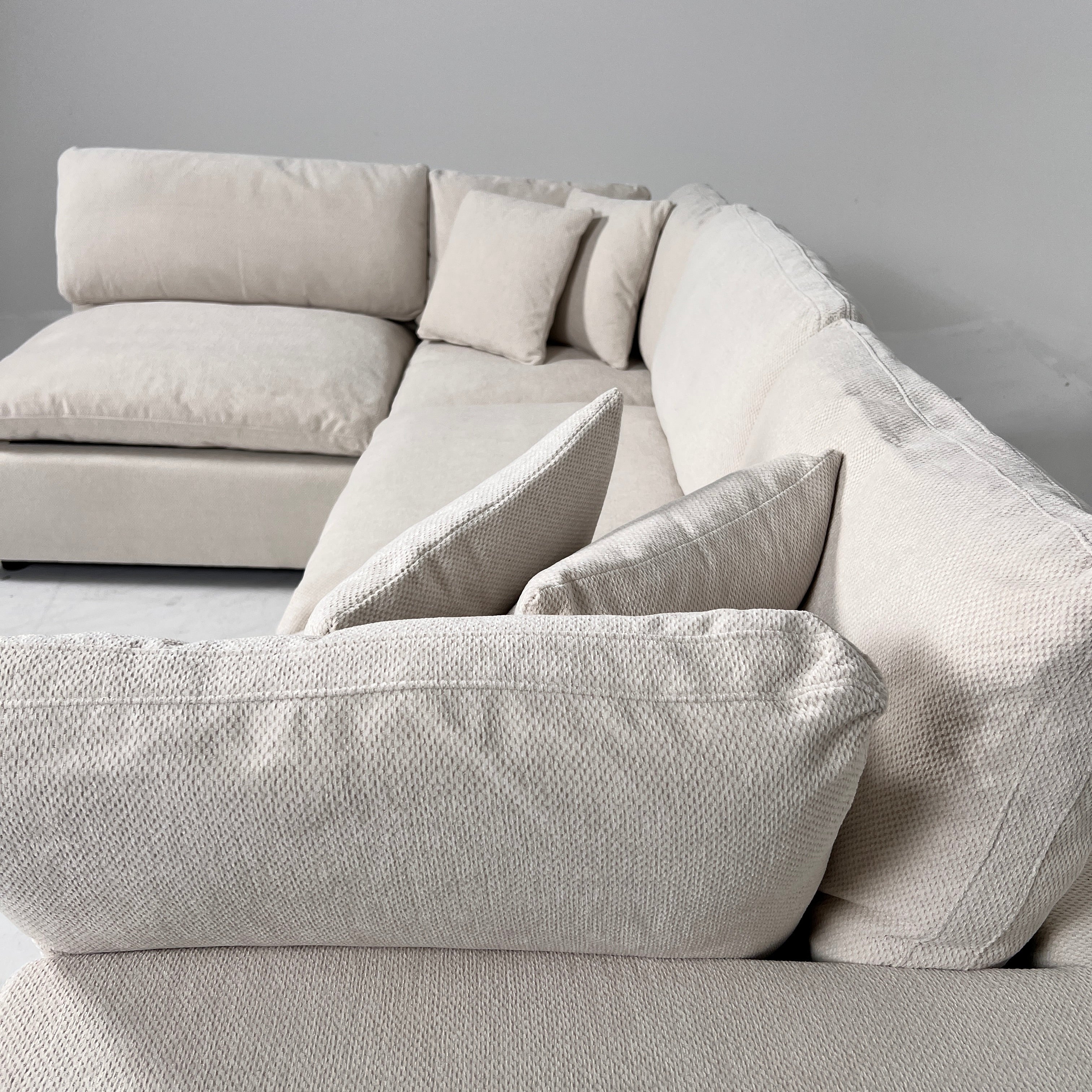 New CasaBella Cloud sectional. Linen modular L sofa couch. delivery available