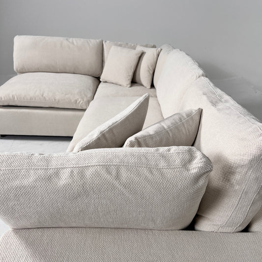 New CasaBella Cloud sectional. Linen modular L sofa couch. delivery available