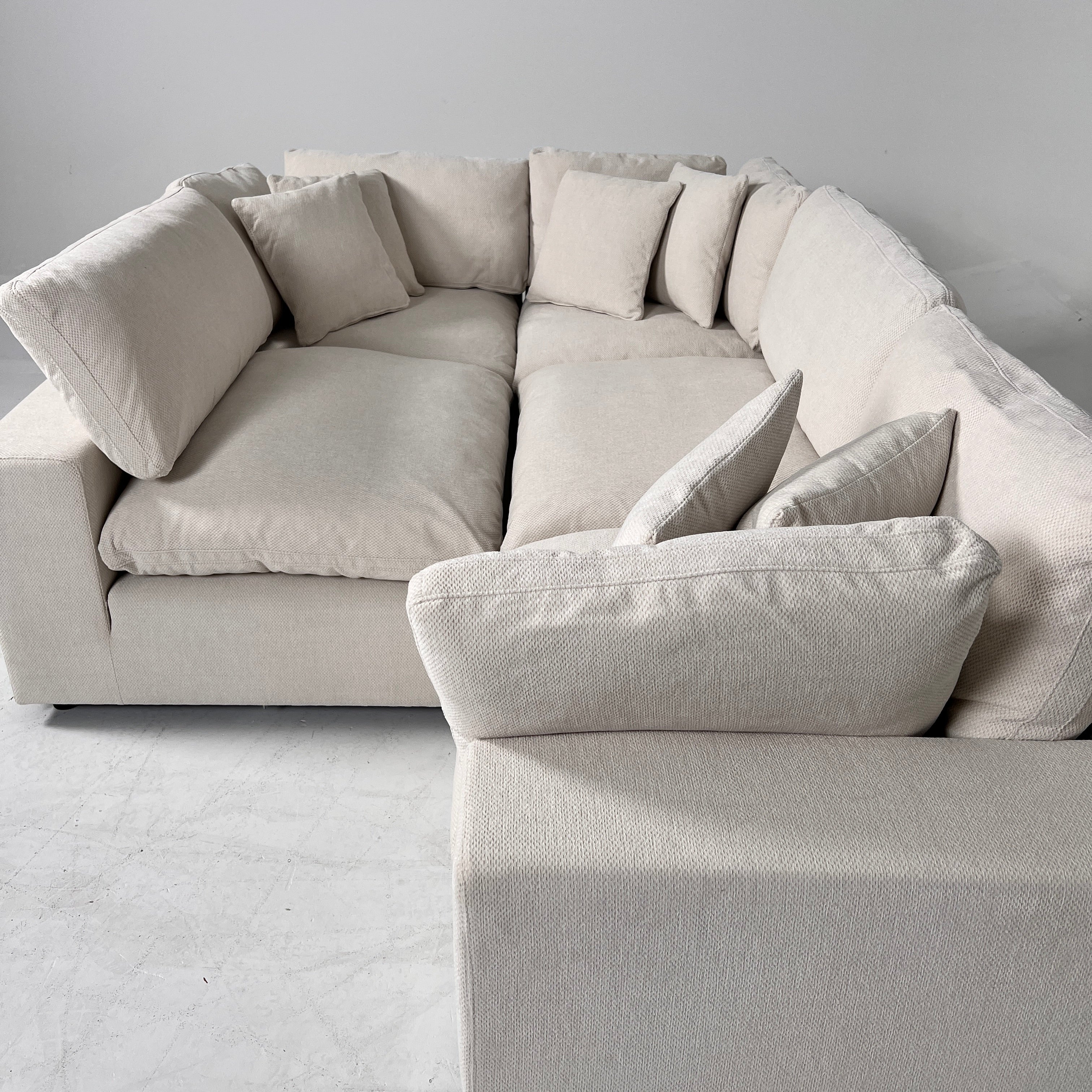 New CasaBella Cloud sectional. Linen modular L sofa couch. delivery available
