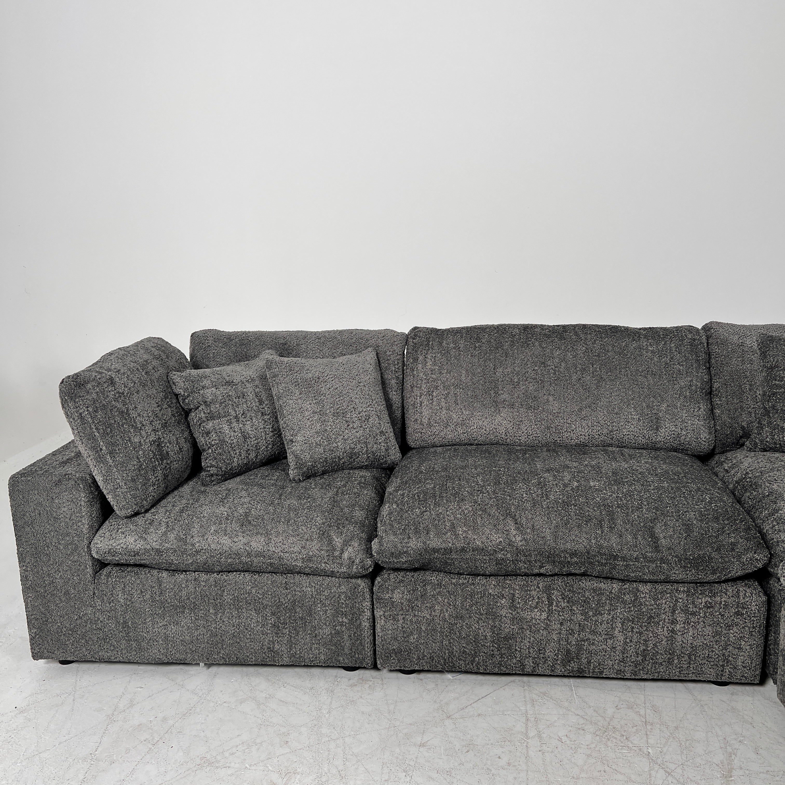 New CasaBella Mochi Cloud sectional. Boucle modular L shaped sofa couch. delivery