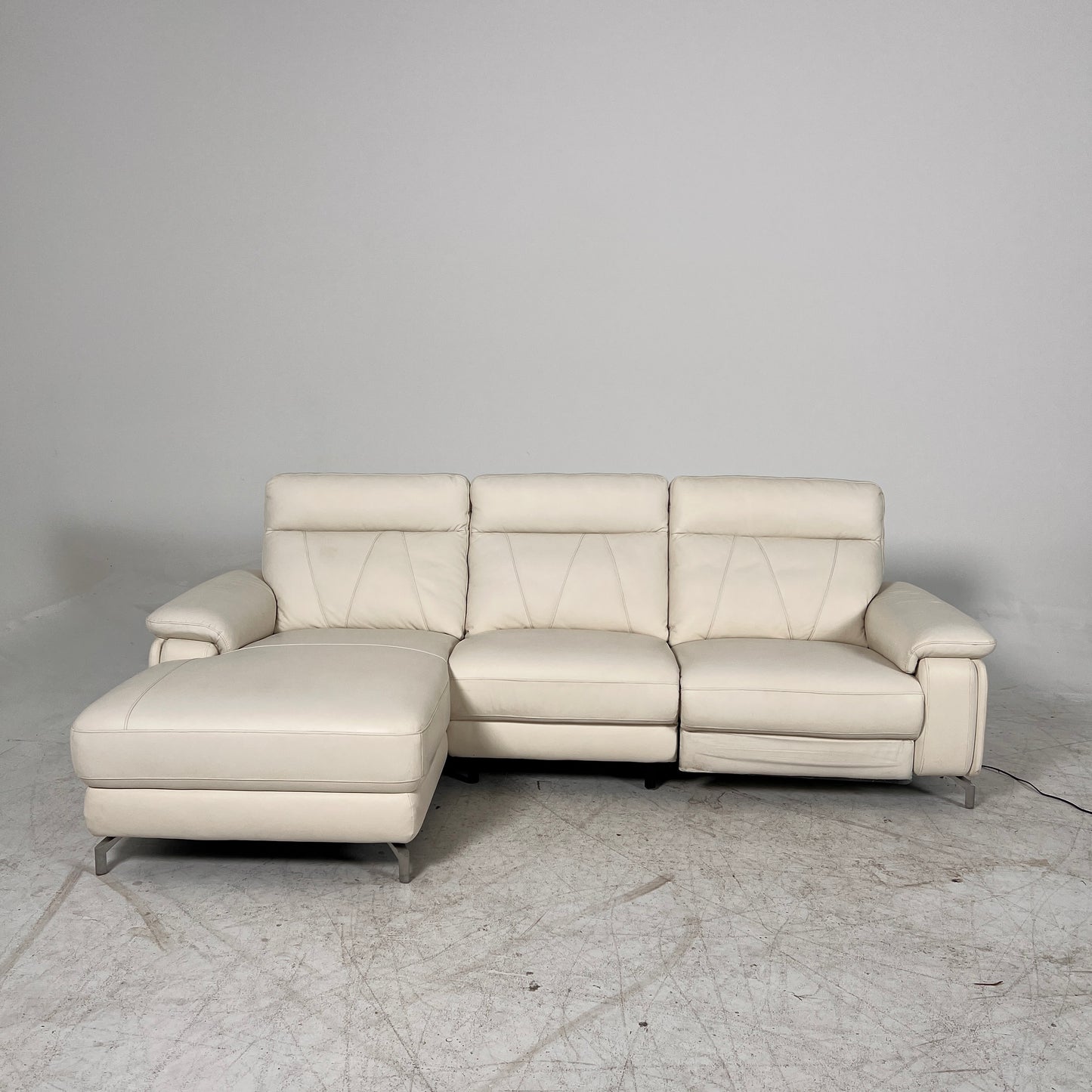 Power Reclining Sectional. Leather L shaped sofa couch. Delivery available