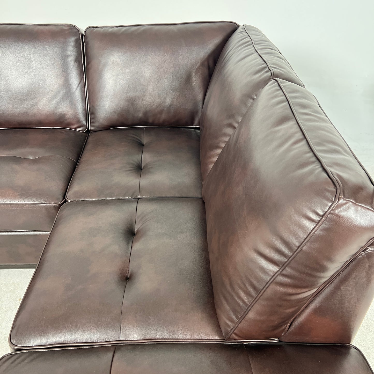 Leather sectional . L Shaped sofa couch. Delivery available