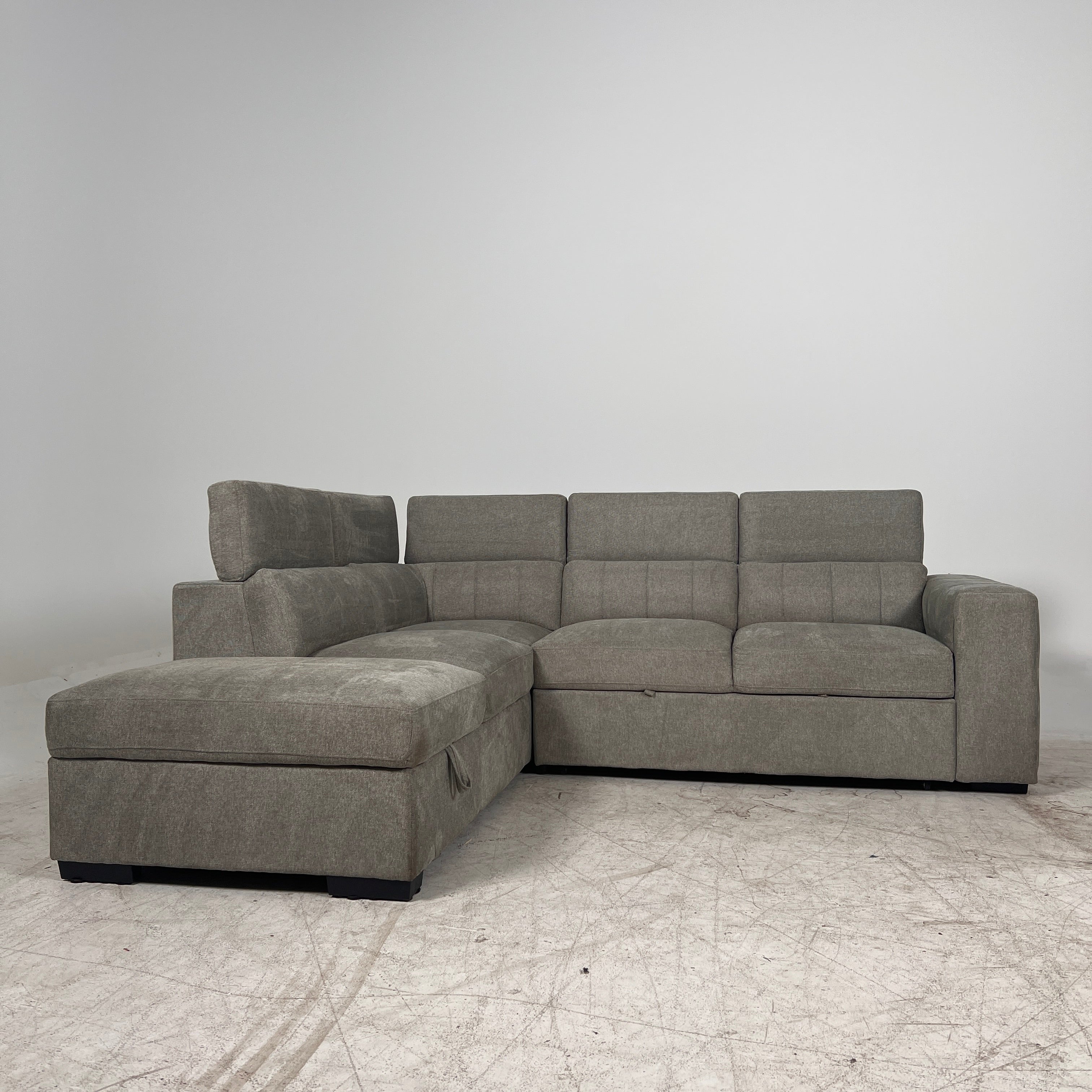 Pull Out sectional with storage. Sofa bed L shaped couch. Delivery available