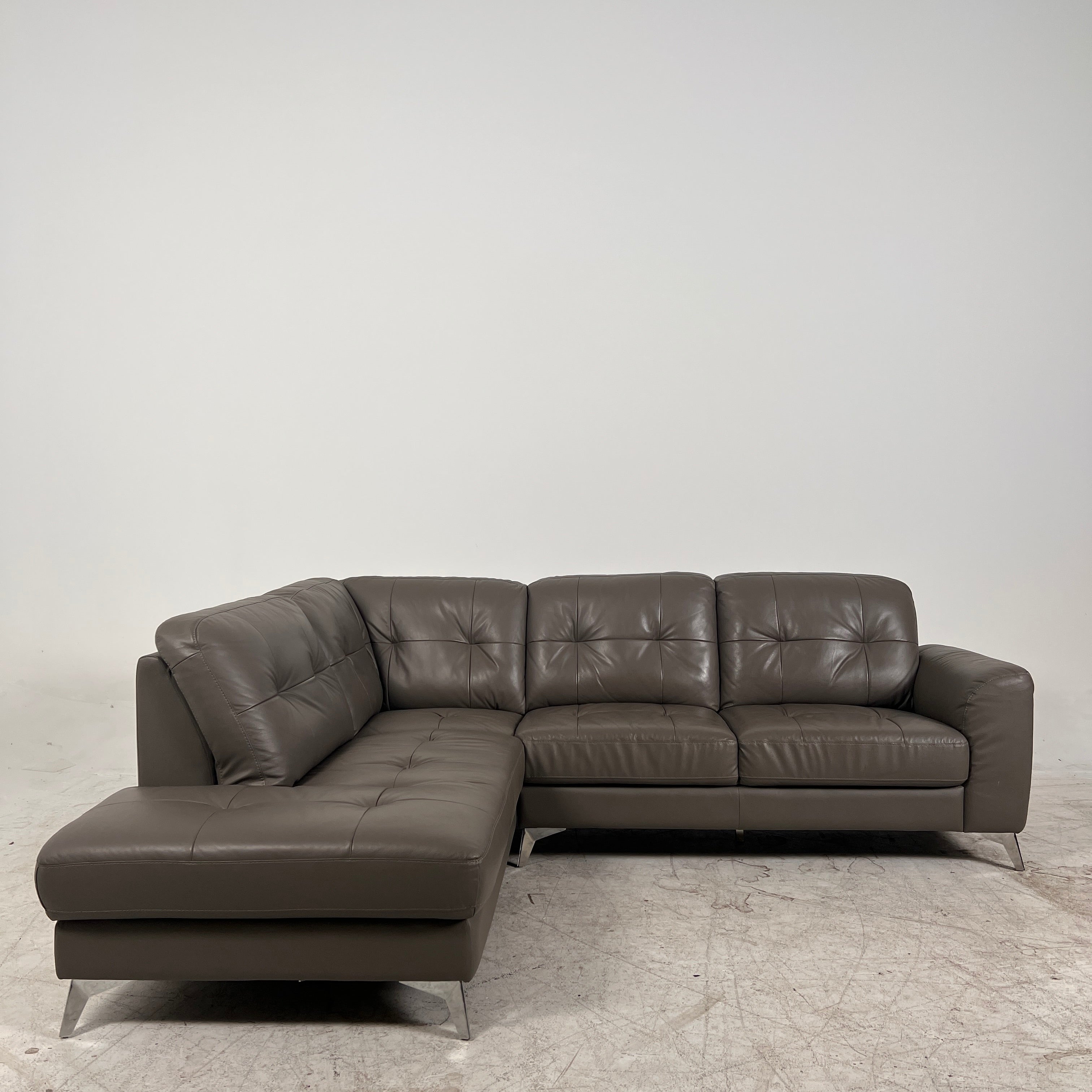 Leather Sectional from Scan Designs. L shaped sofa couch. Delivery Available