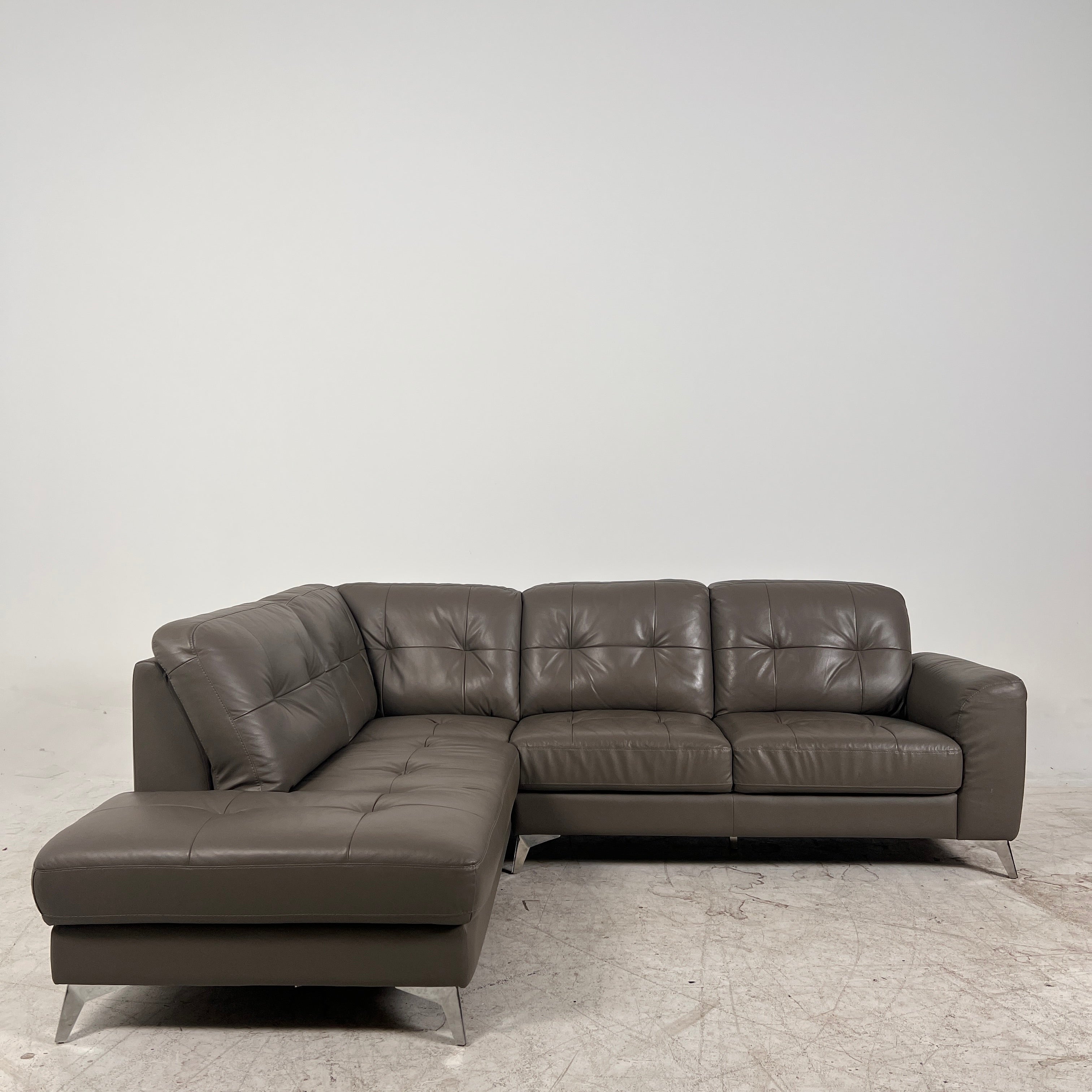 Leather Sectional from Scan Designs. L shaped sofa couch. Delivery Available