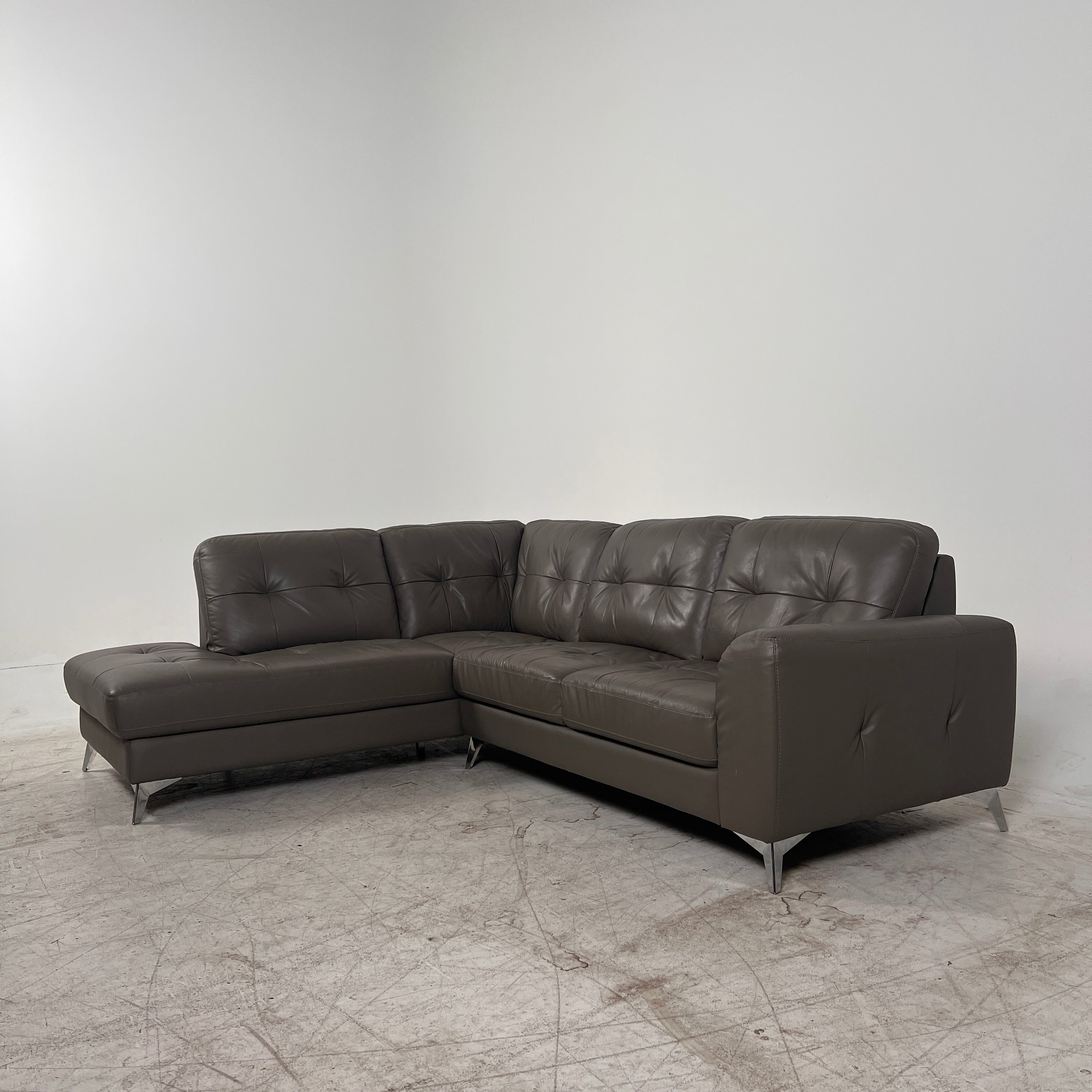Leather Sectional from Scan Designs. L shaped sofa couch. Delivery Available