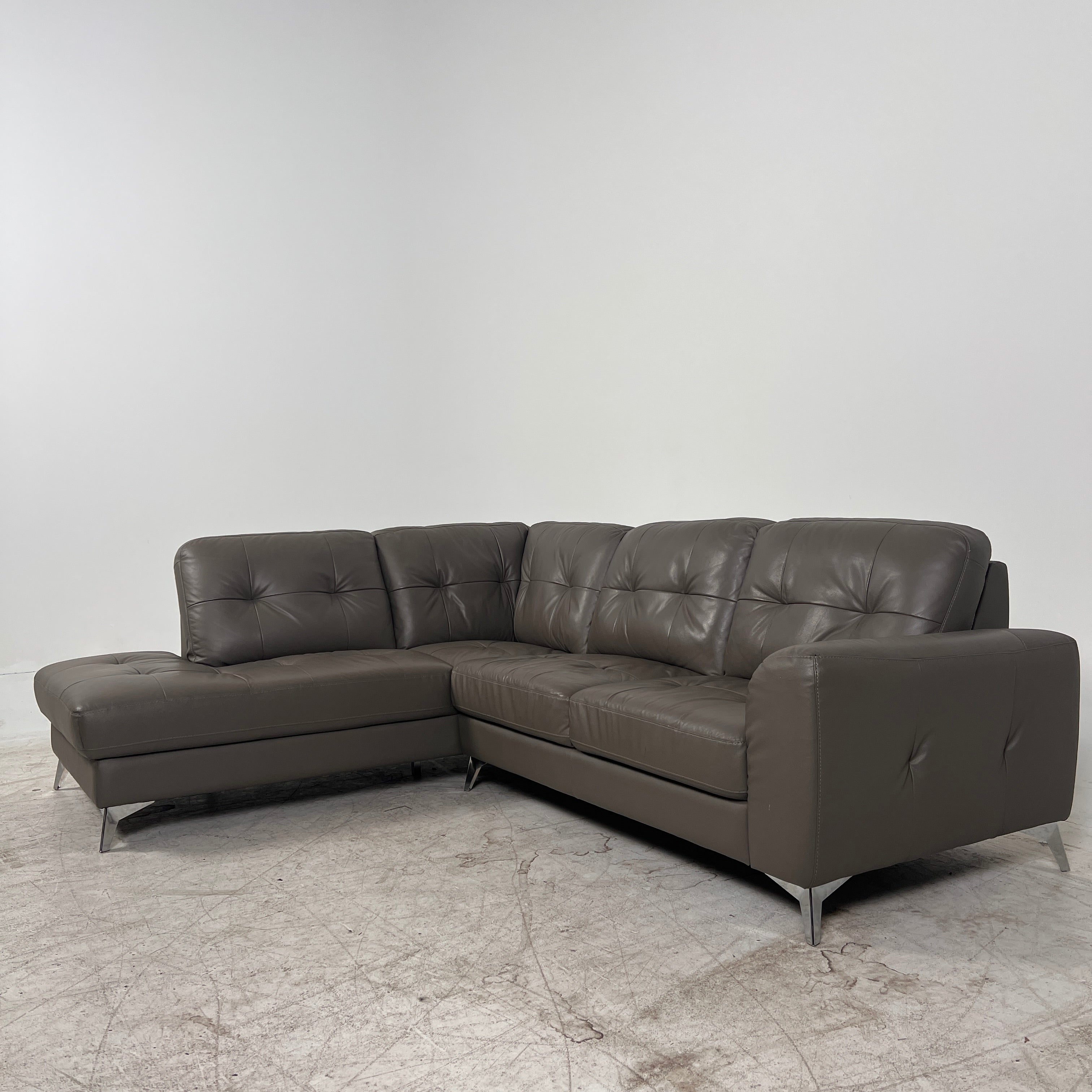 Leather Sectional from Scan Designs. L shaped sofa couch. Delivery Available