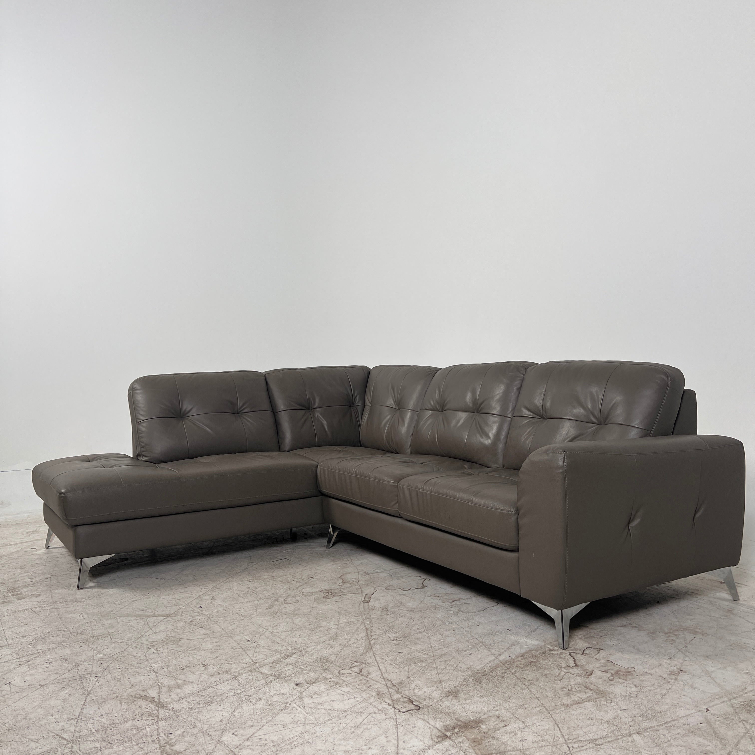 Leather Sectional from Scan Designs. L shaped sofa couch. Delivery Available