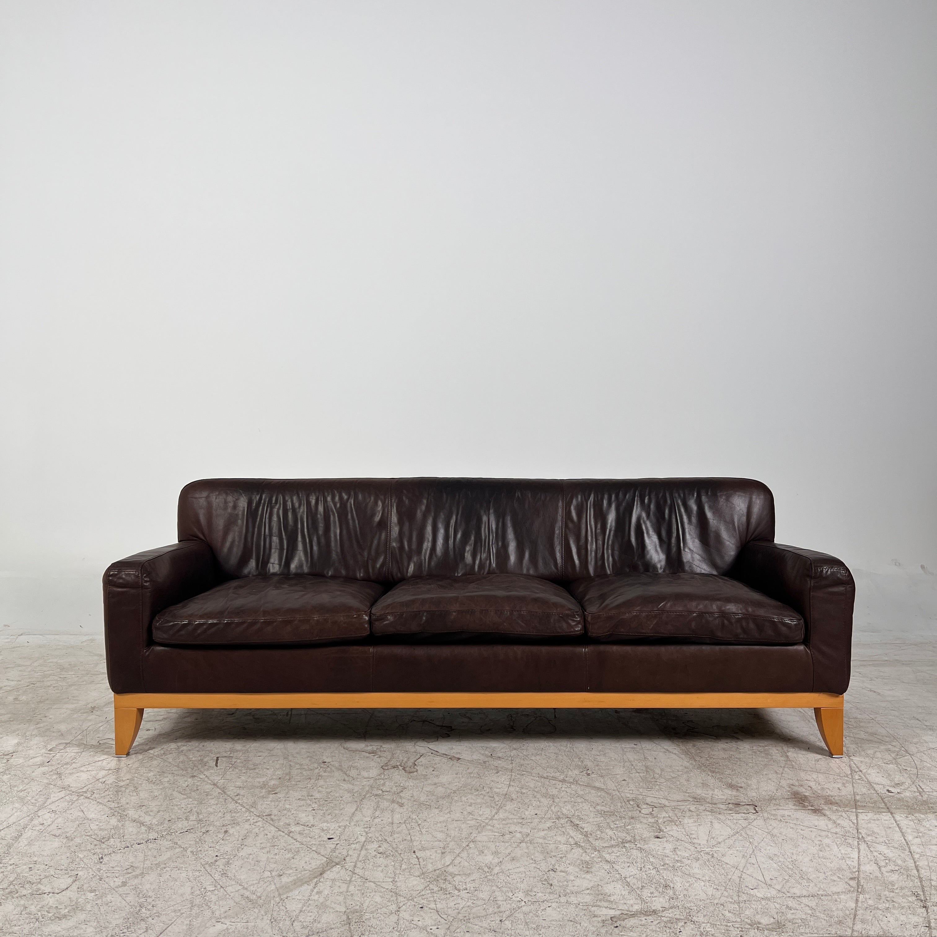 Gomma America Leather 3 seater sofa. Distressed leather couch. delivery available