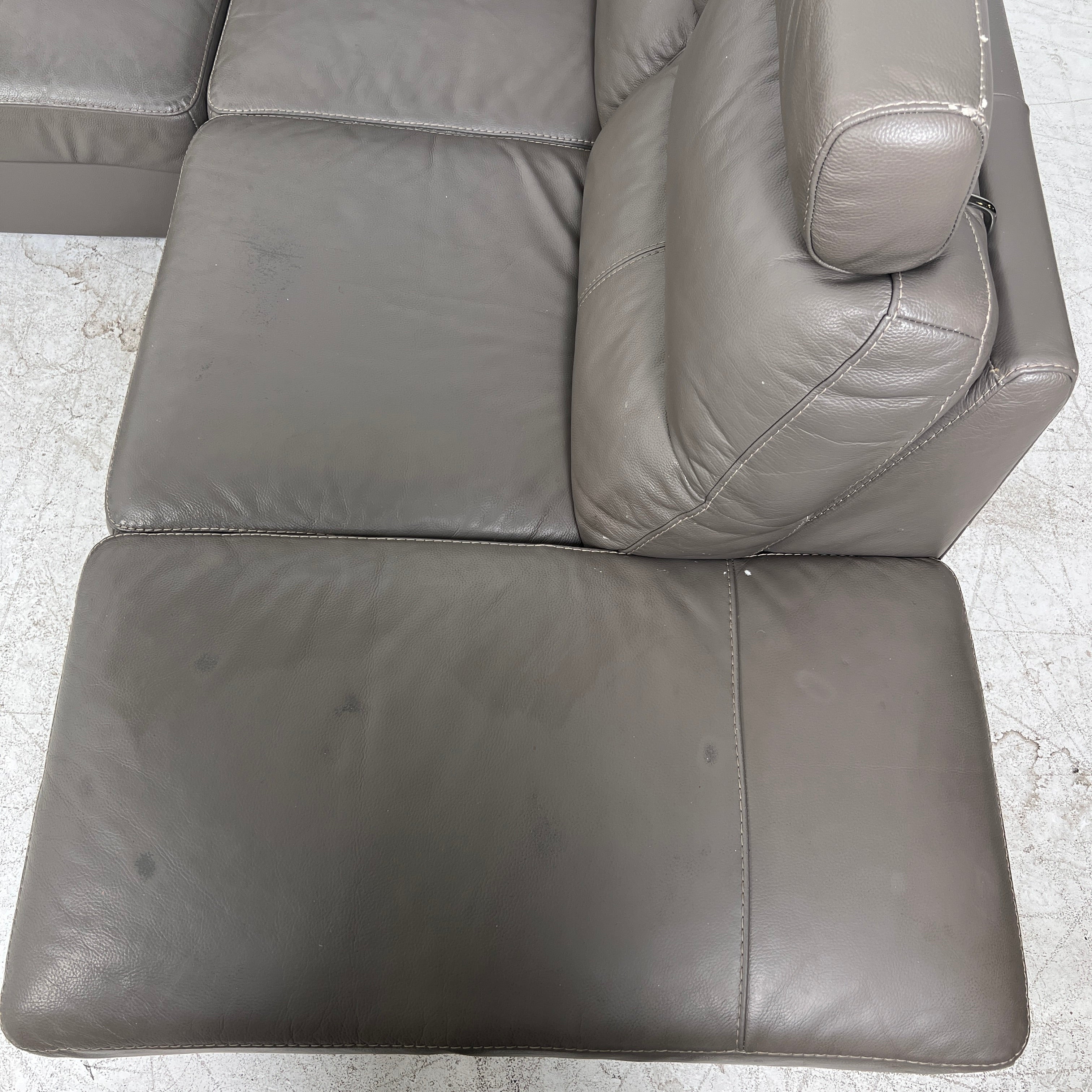 Power Reclining Sectional. Leather L shaped sofa couch. Delivery available