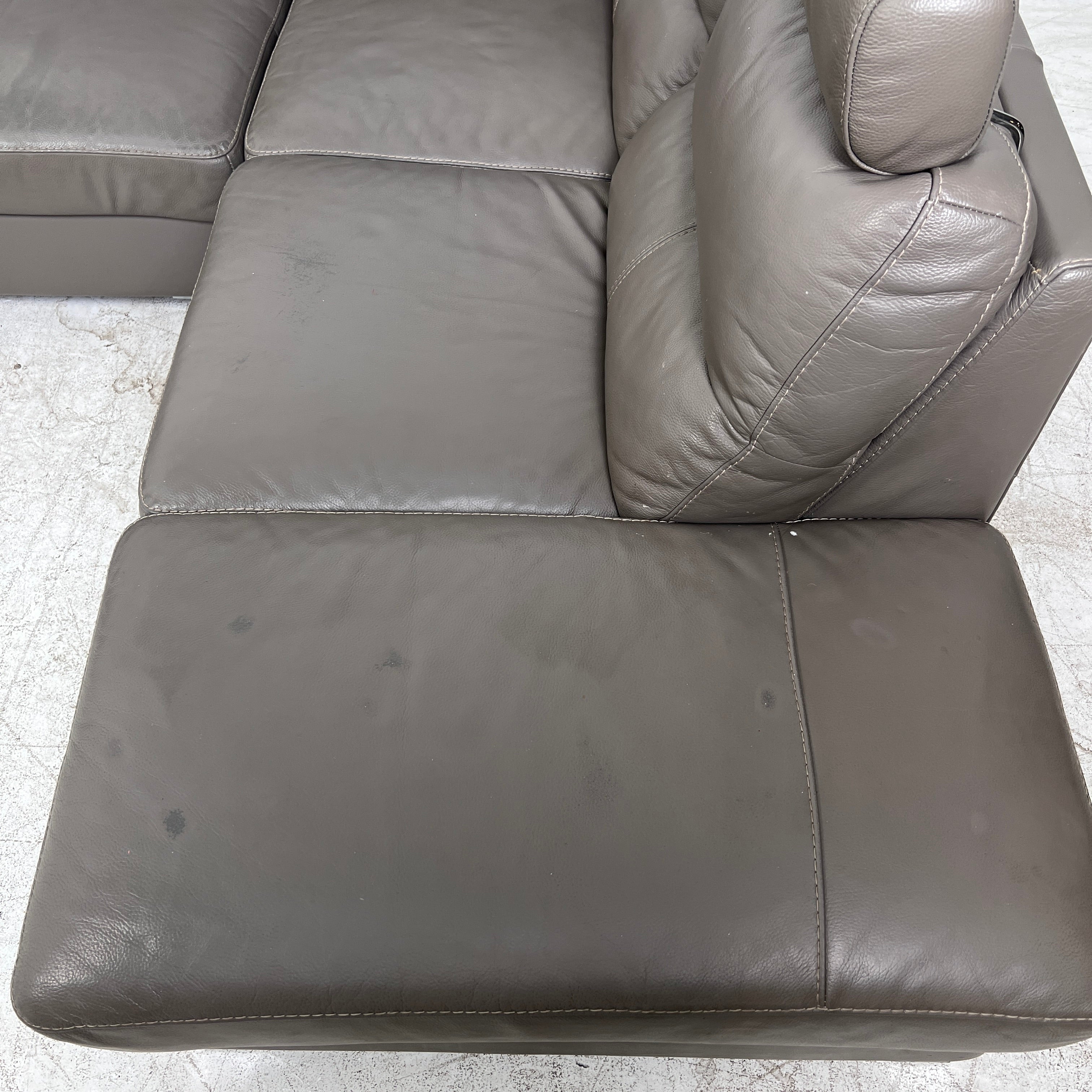 Power Reclining Sectional. Leather L shaped sofa couch. Delivery available