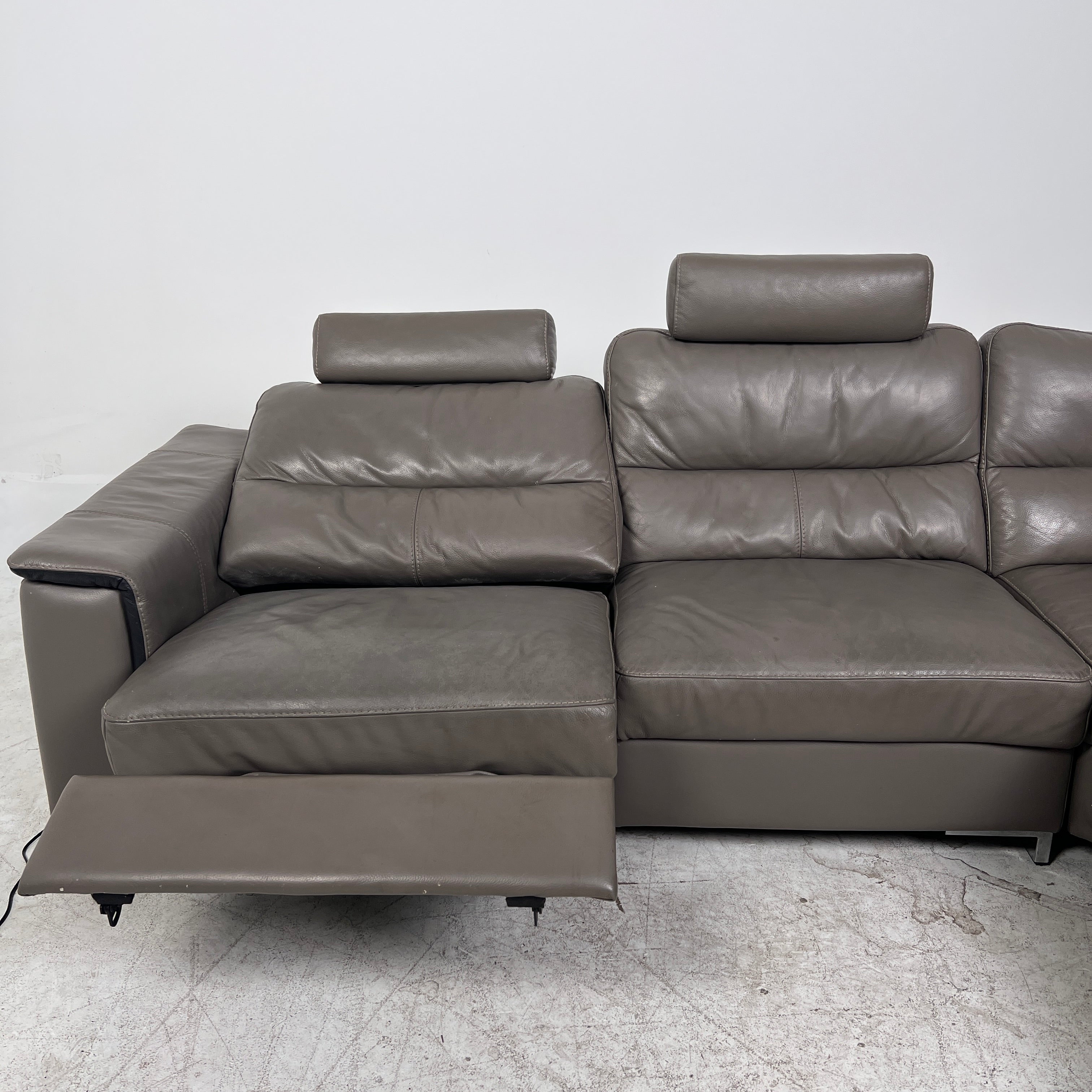 Power Reclining Sectional. Leather L shaped sofa couch. Delivery available