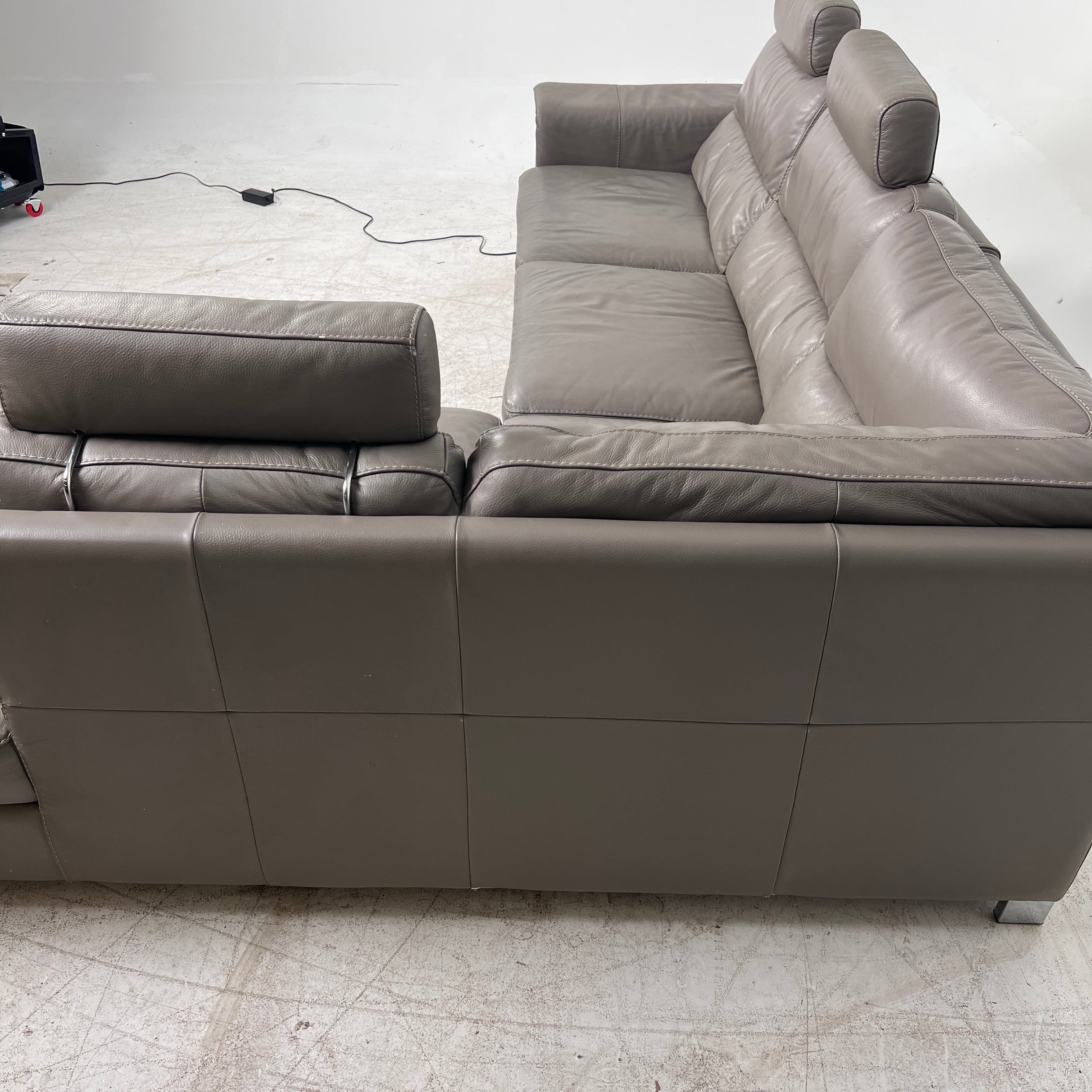 Power Reclining Sectional. Leather L shaped sofa couch. Delivery available