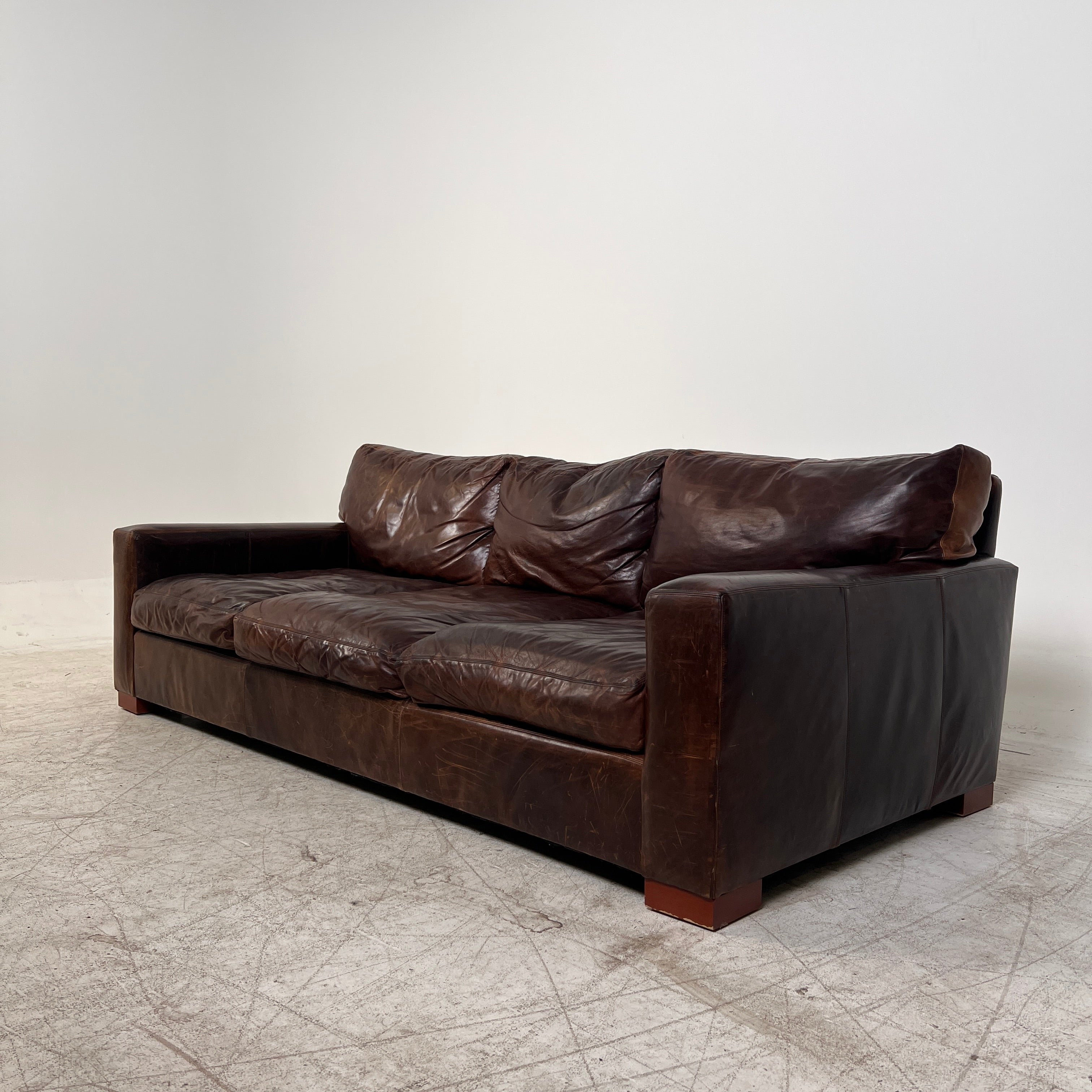 Restoration Hardware Maxwell Sofa. Rh leather couch. delivery available