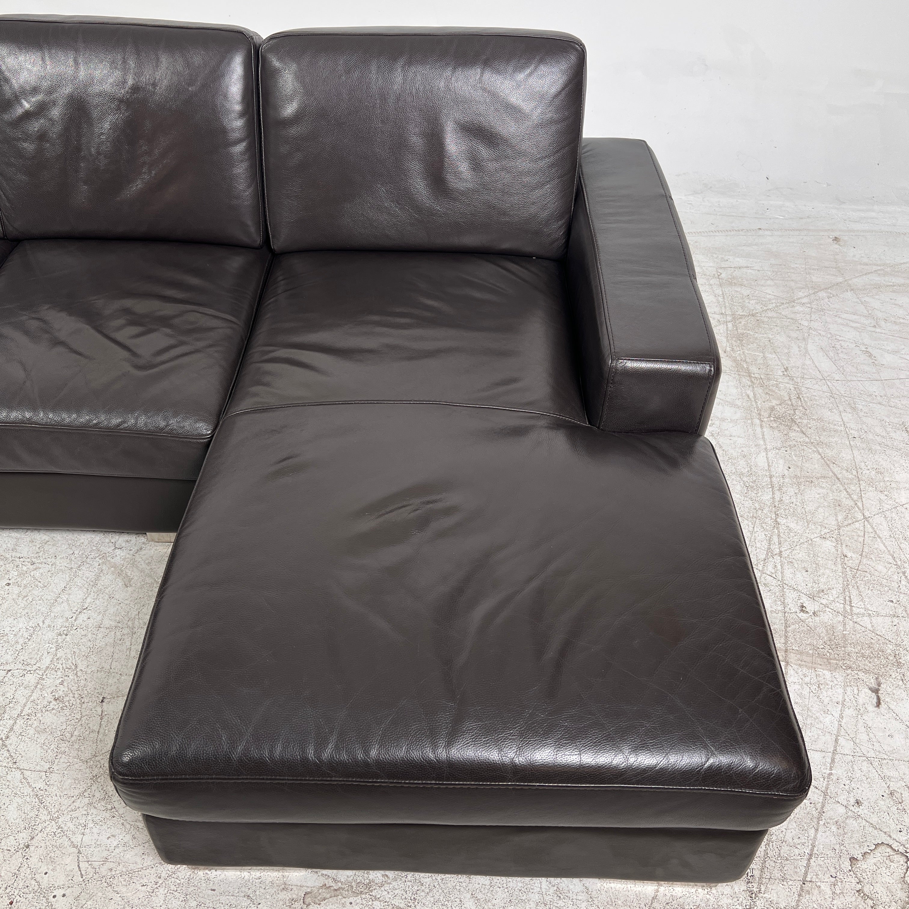 Scan Design Sectional. Leather L shaped sofa couch. Delivery available