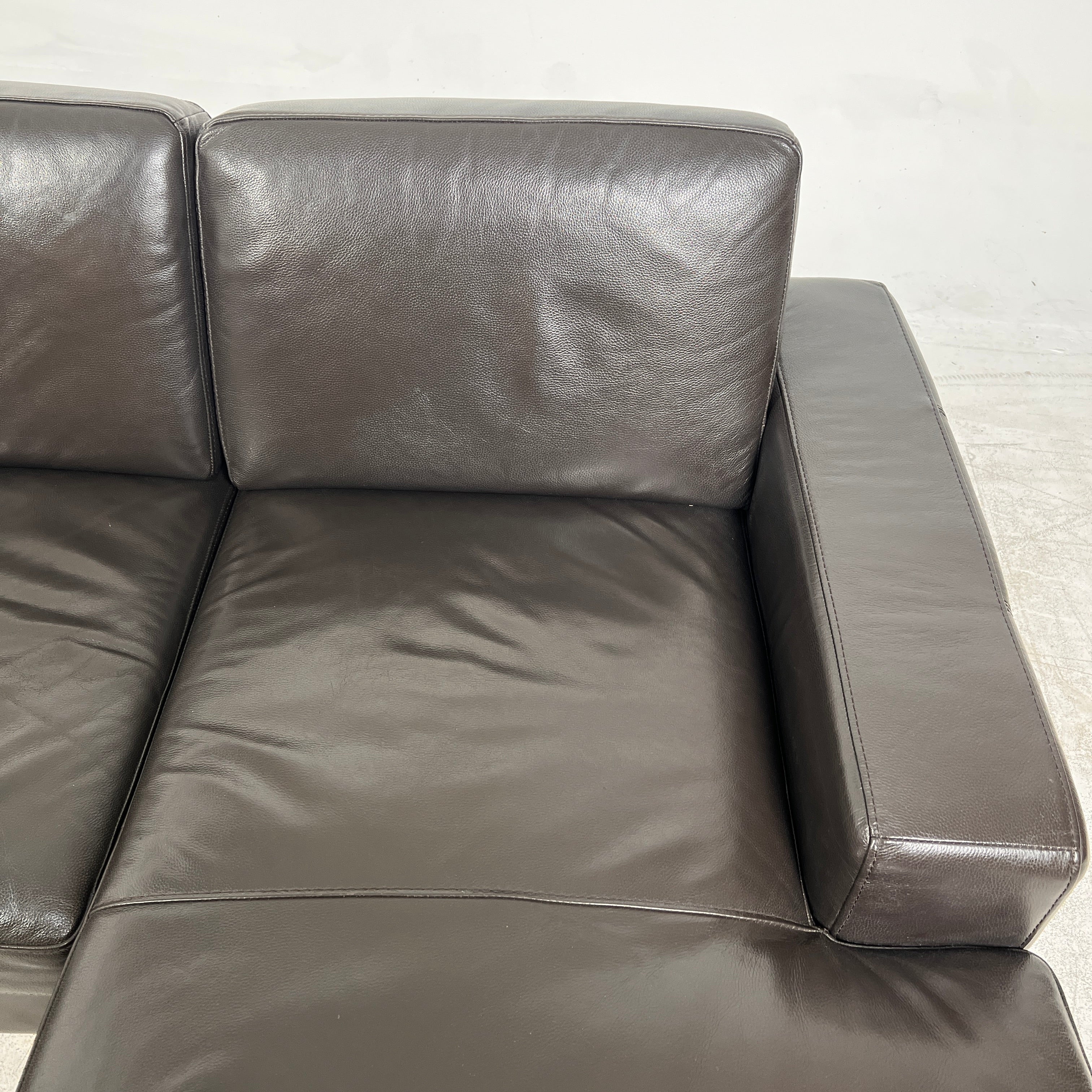 Scan Design Sectional. Leather L shaped sofa couch. Delivery available