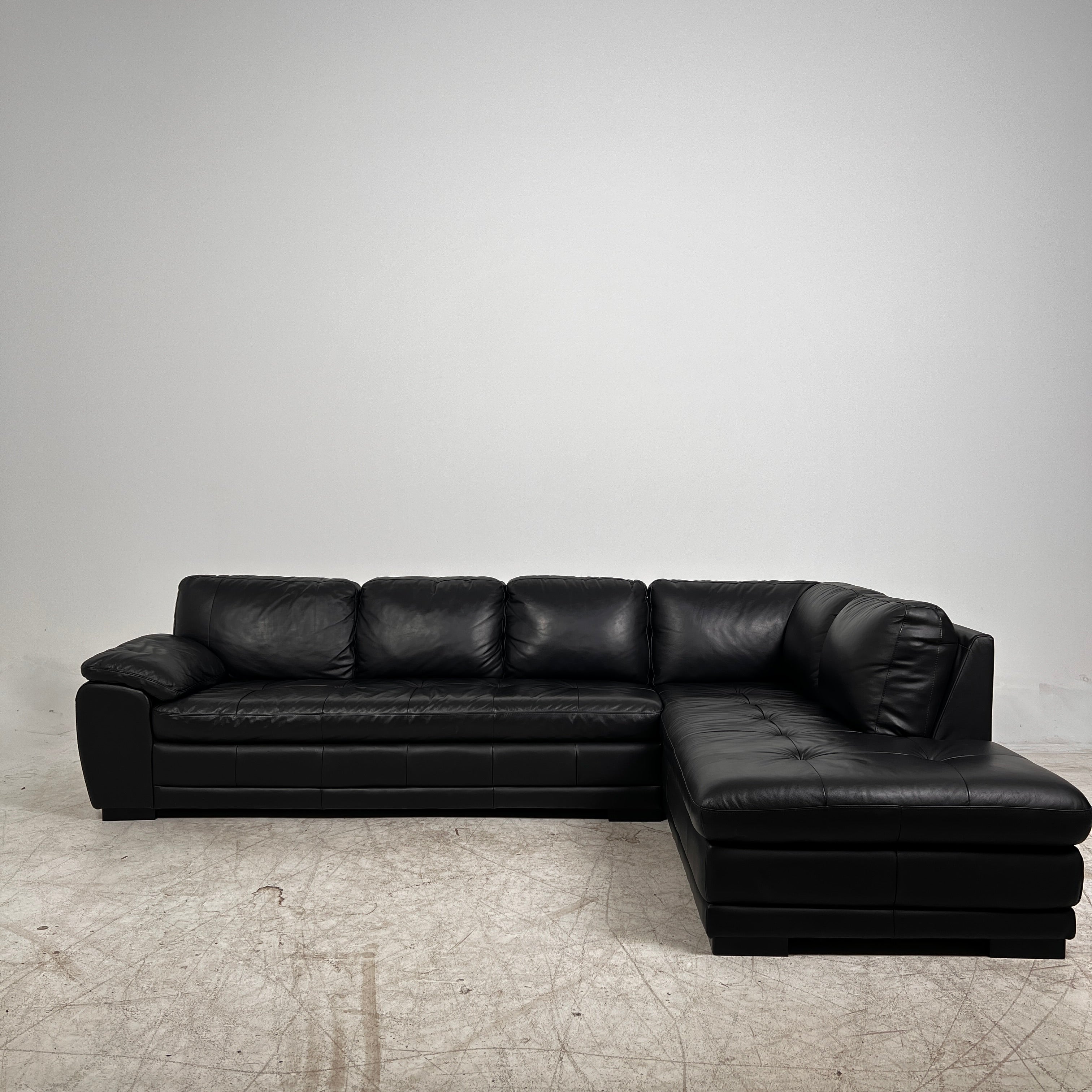 Scan Design Leather Sectional. L shaped sofa couch. Delivery Available