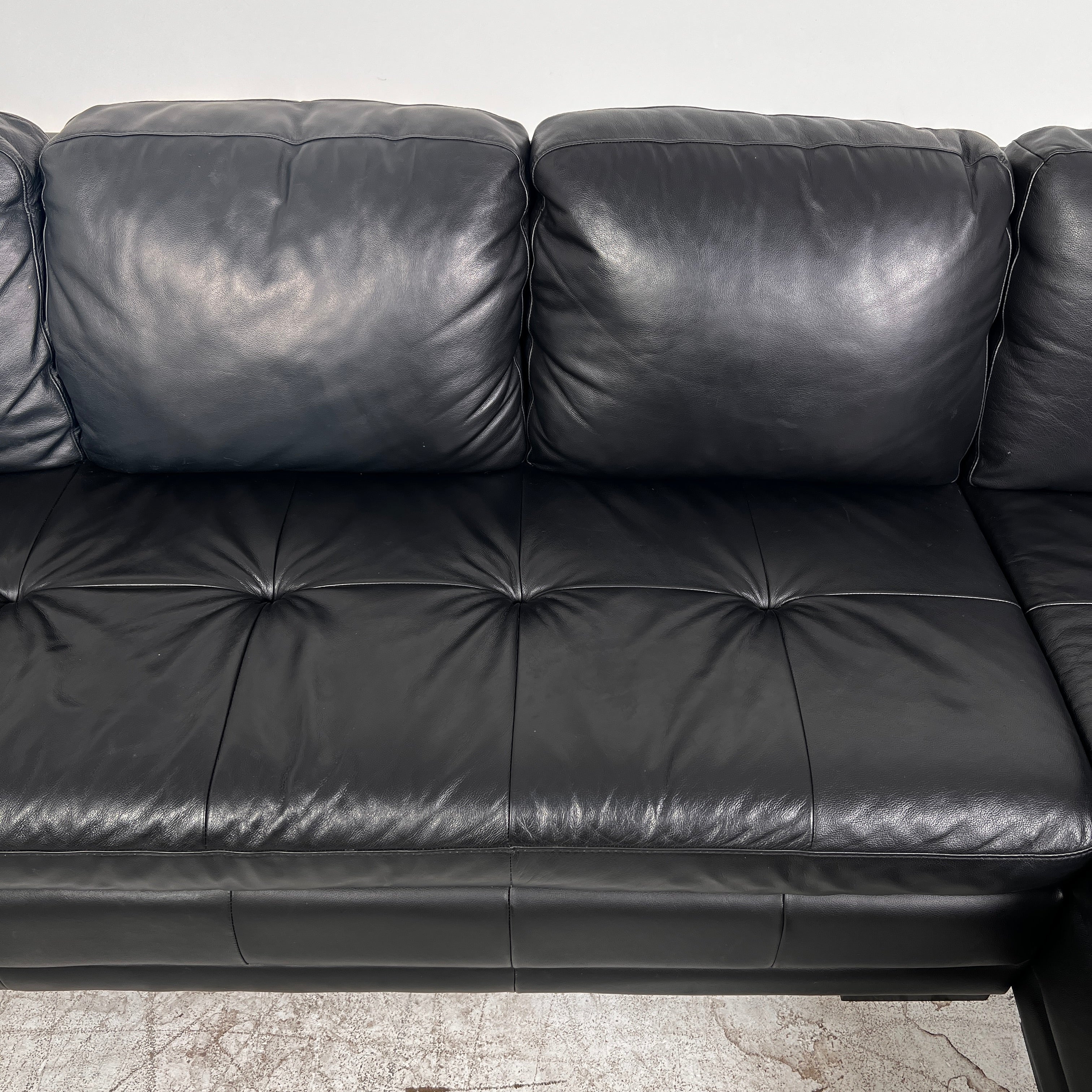 Scan Design Leather Sectional. L shaped sofa couch. Delivery Available