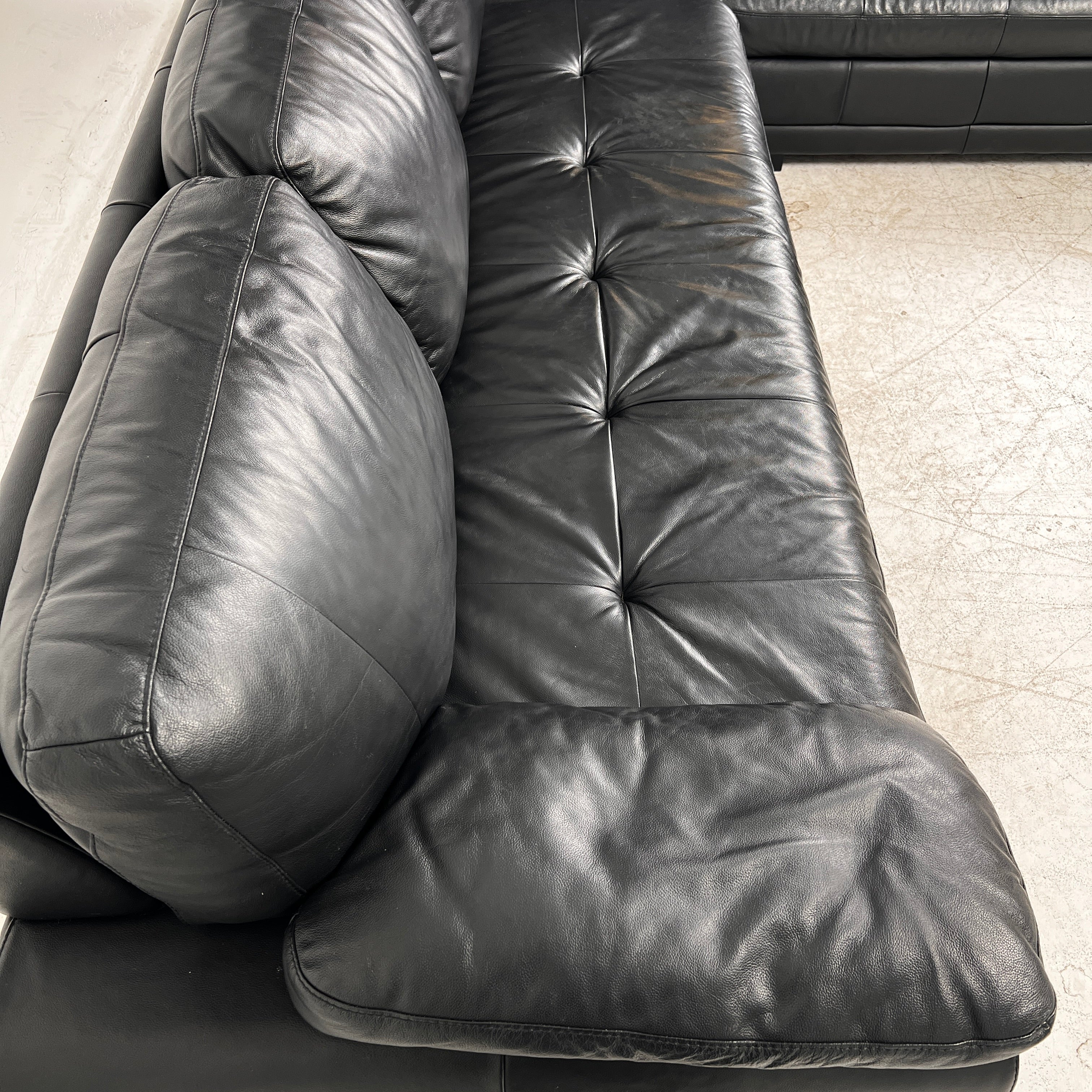 Scan Design Leather Sectional. L shaped sofa couch. Delivery Available