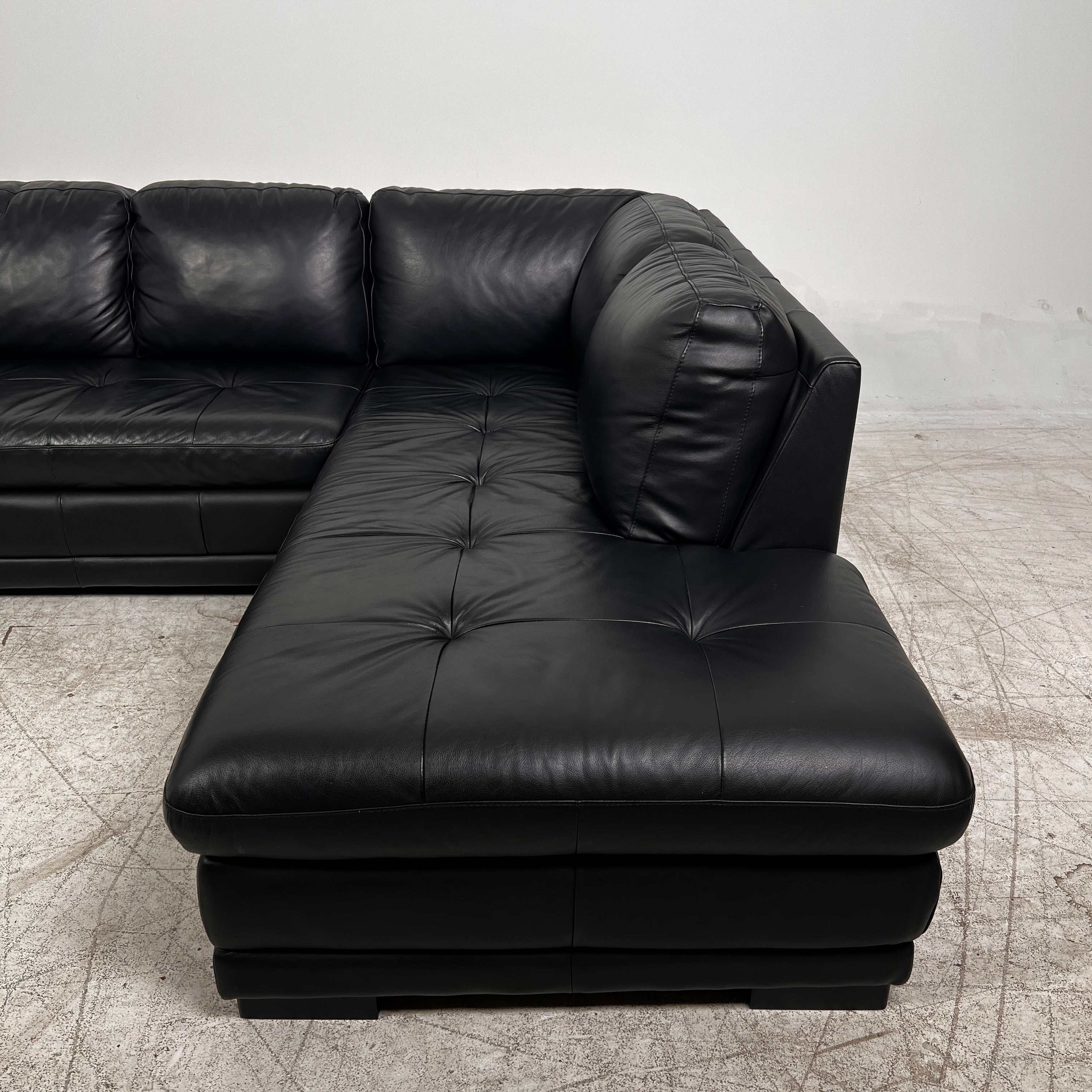 Scan Design Leather Sectional. L shaped sofa couch. Delivery Available