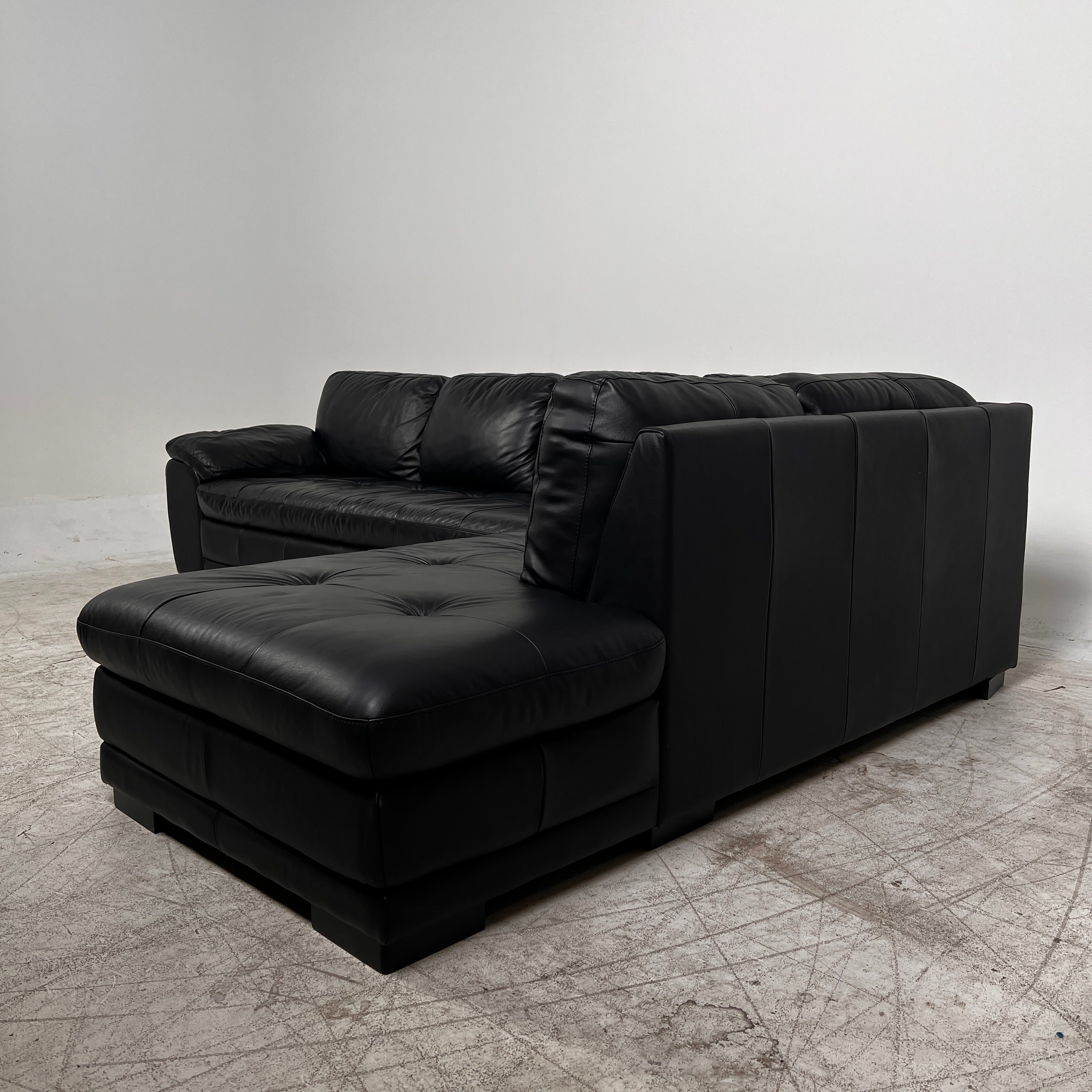 Scan Design Leather Sectional. L shaped sofa couch. Delivery Available