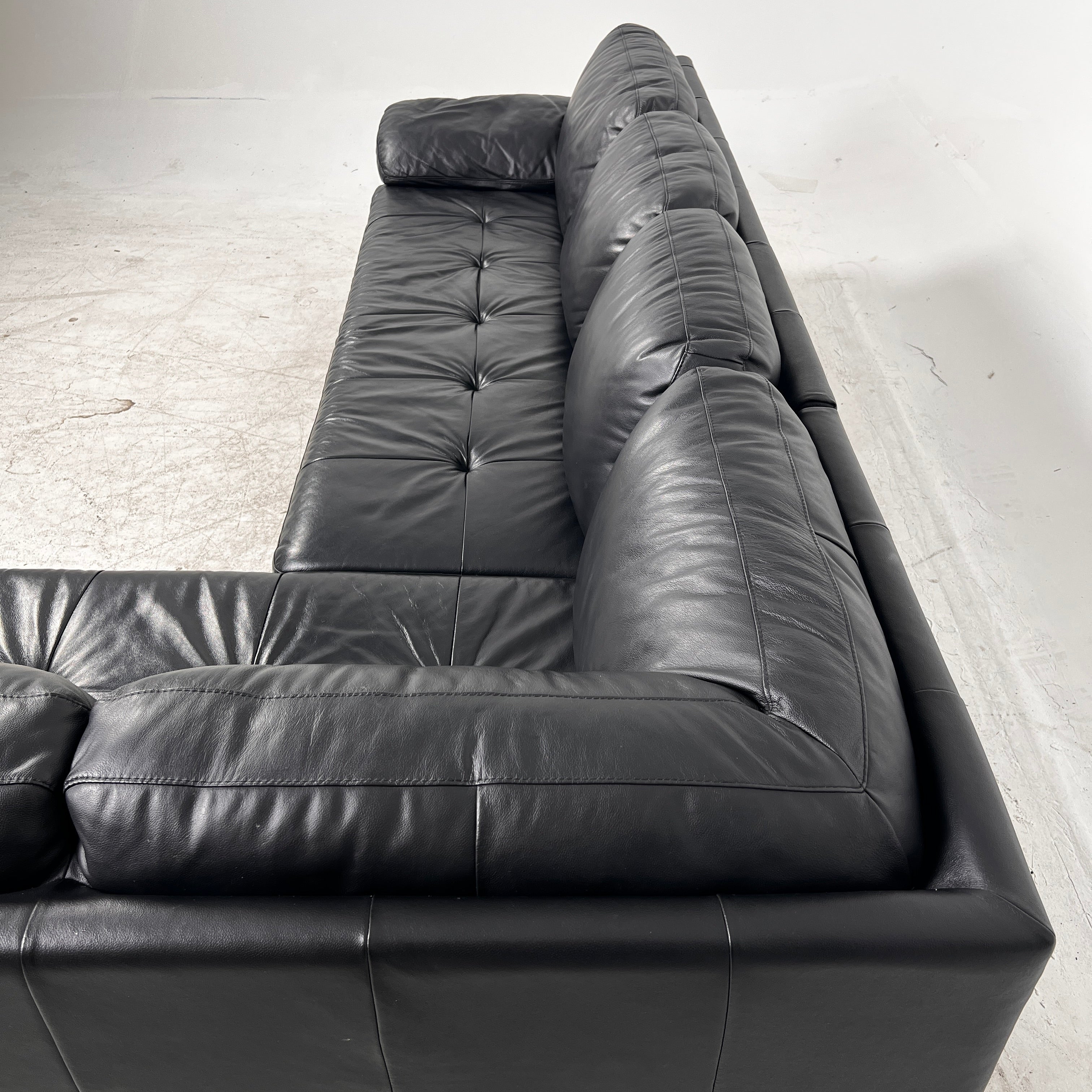 Scan Design Leather Sectional. L shaped sofa couch. Delivery Available