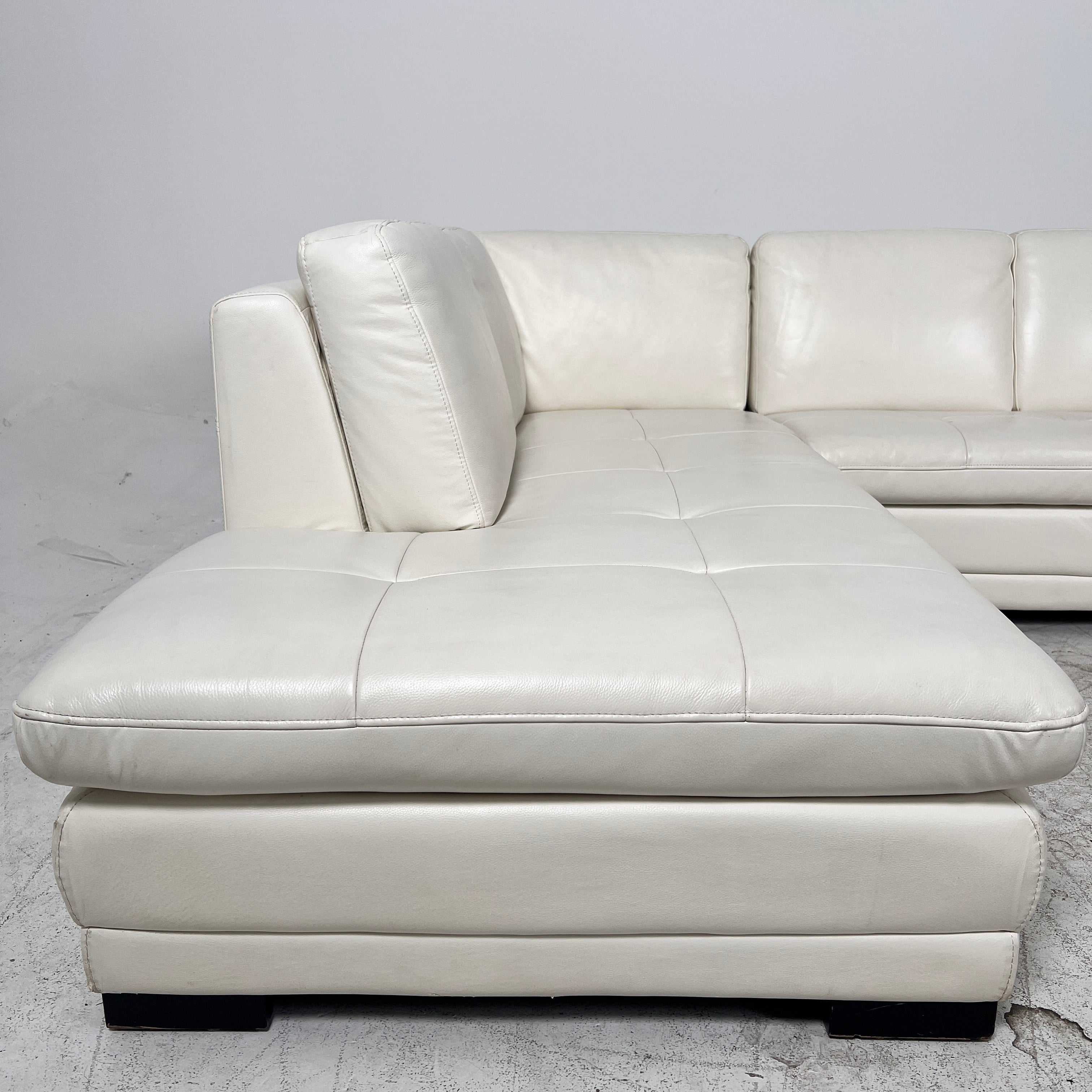 Scan Design Leather Sectional. L shaped sofa couch. delivery available