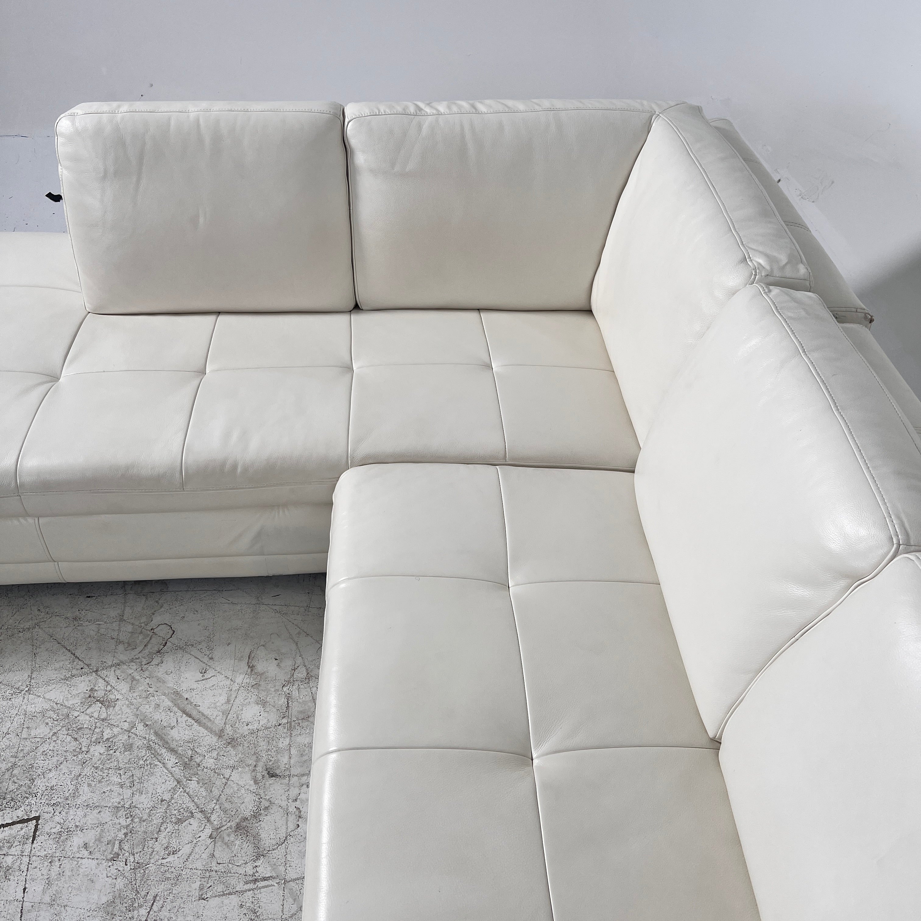 Scan Design Leather Sectional. L shaped sofa couch. delivery available