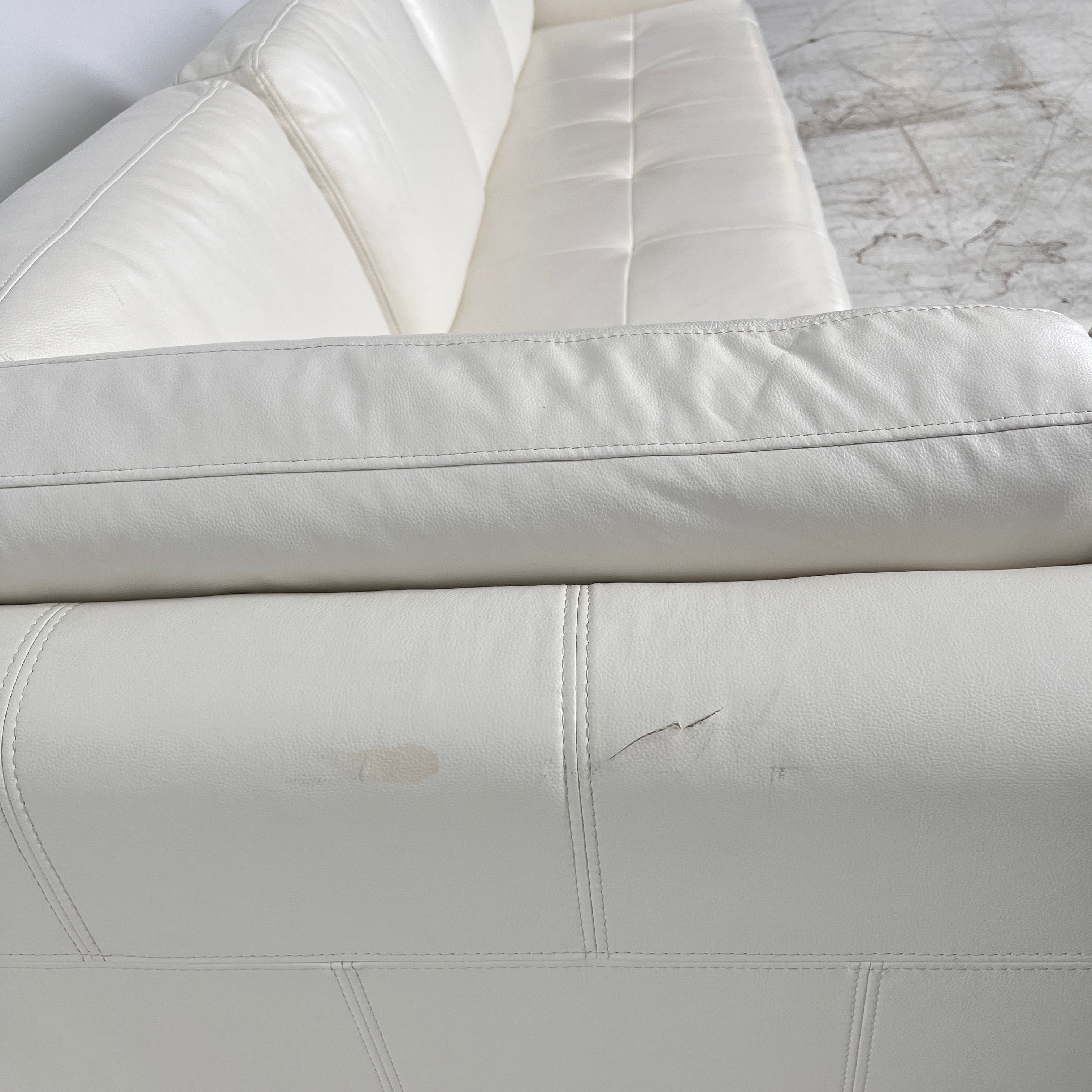 Scan Design Leather Sectional. L shaped sofa couch. delivery available