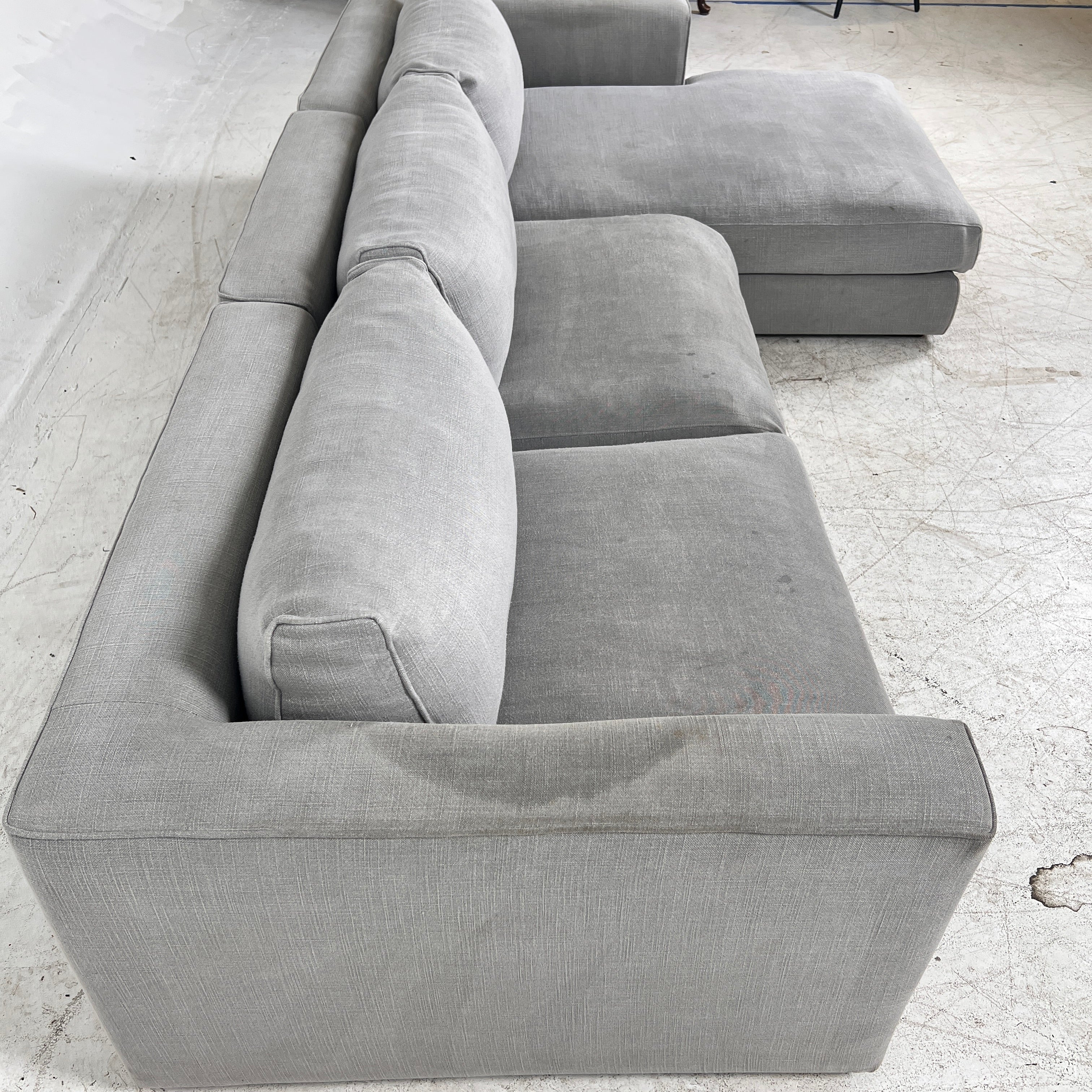 Modani Down Fill Sectional. Italian L shaped sofa couch. Delivery available