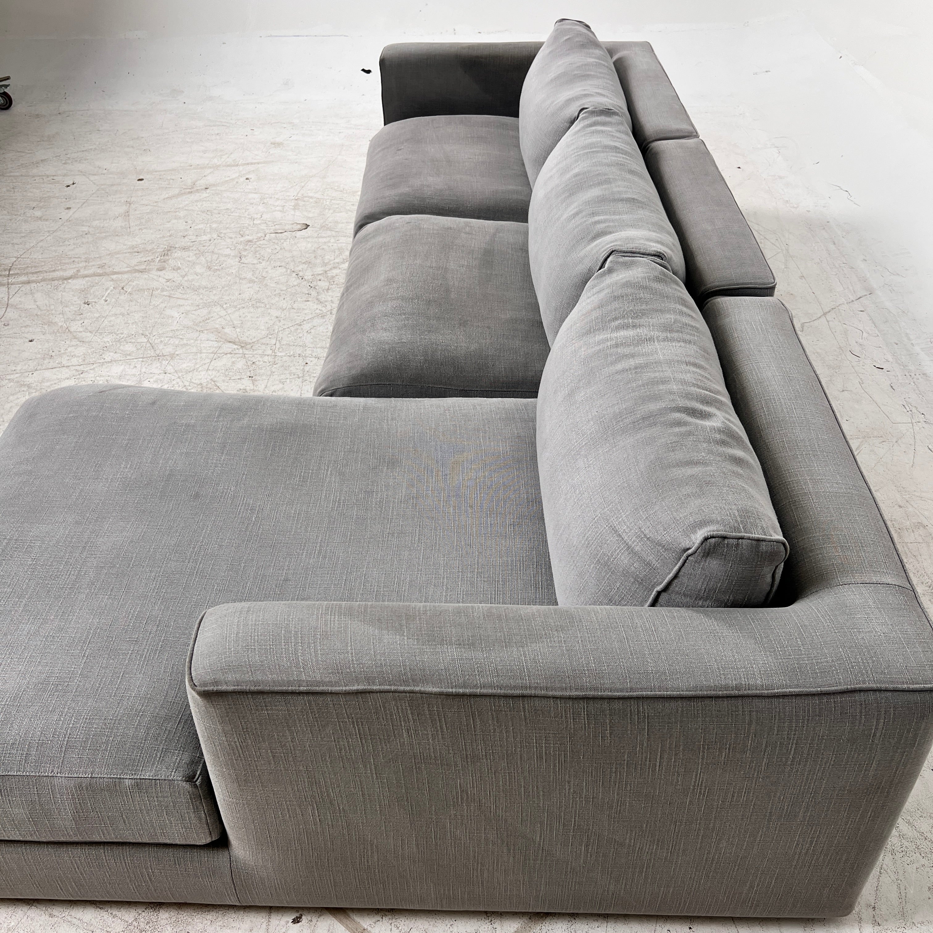 Modani Down Fill Sectional. Italian L shaped sofa couch. Delivery available