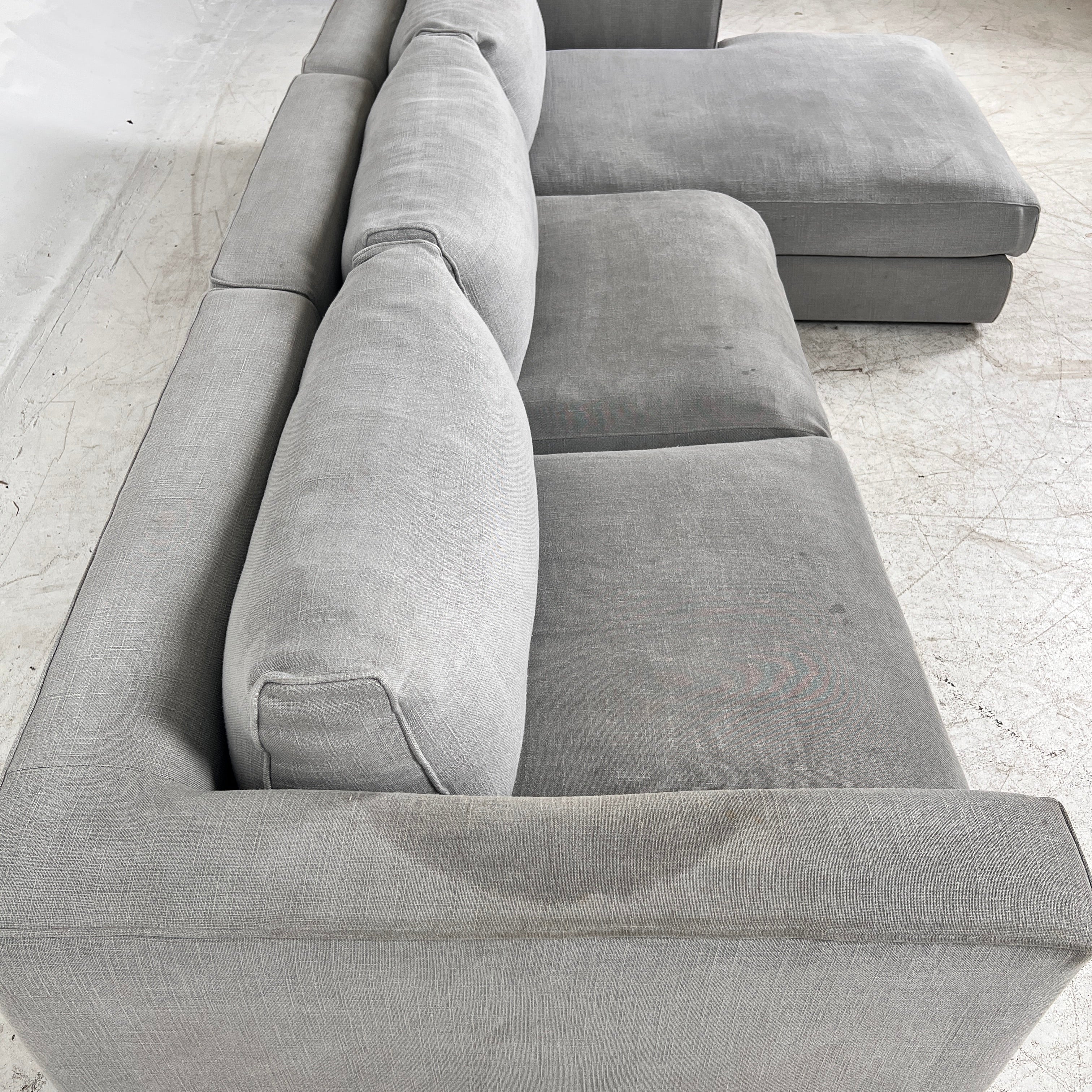 Modani Down Fill Sectional. Italian L shaped sofa couch. Delivery available