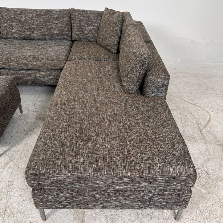 Stylus Sectional + ottoman. Large L shaped sofa couch. Delivery available