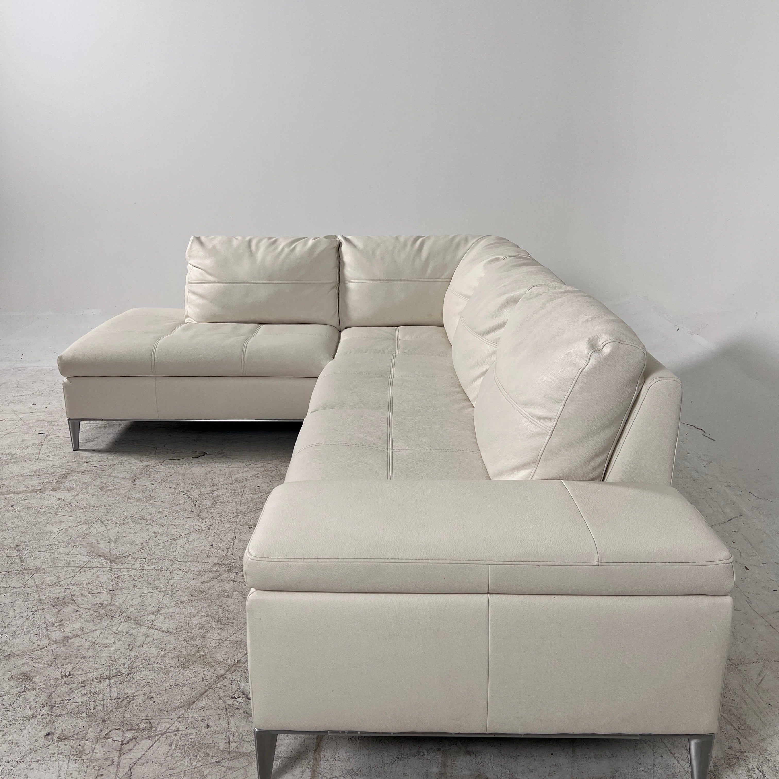 Structube Andrew Sectional. White L shaped sofa couch.
