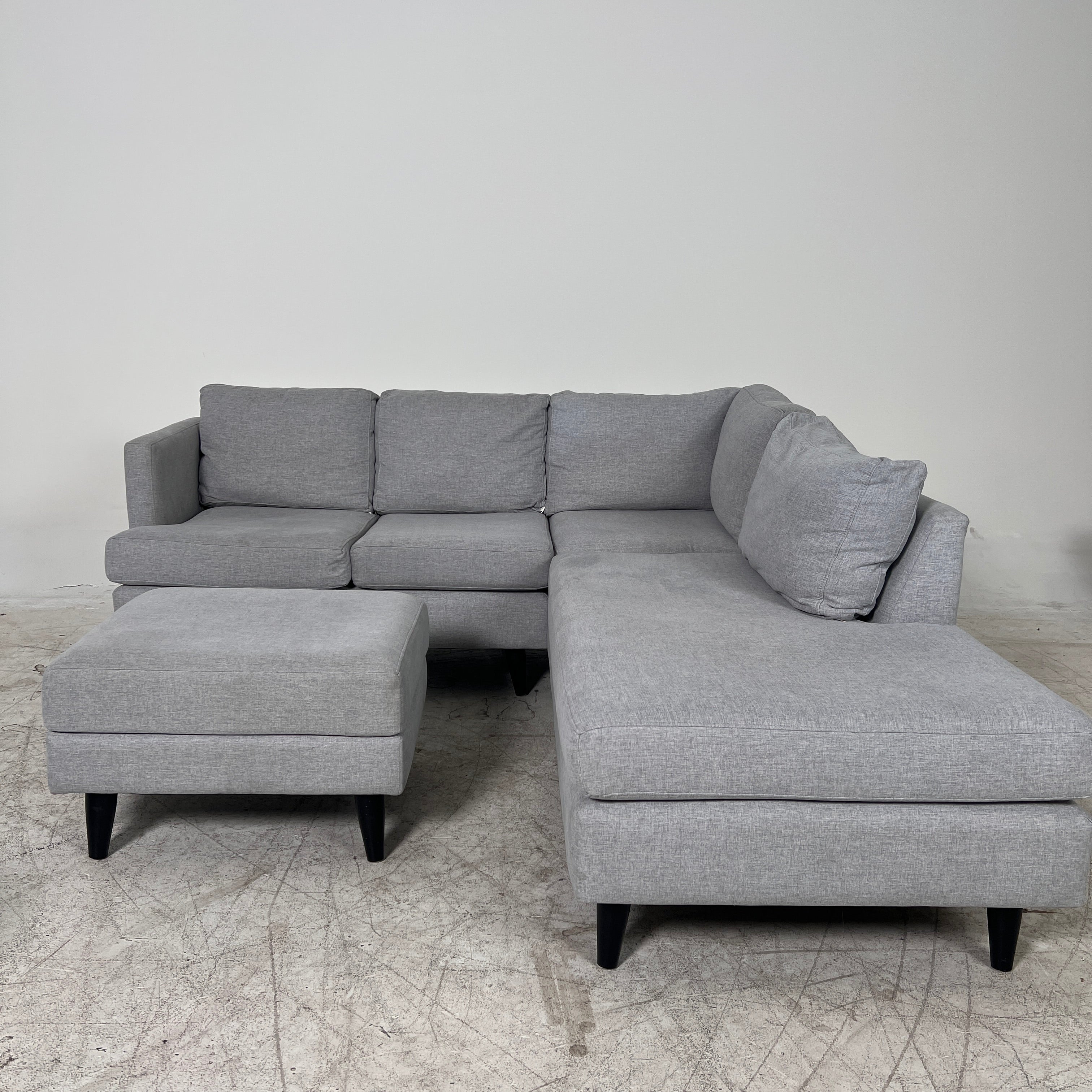 Stylus Sectional + ottoman. L shaped sofa couch. delivery available