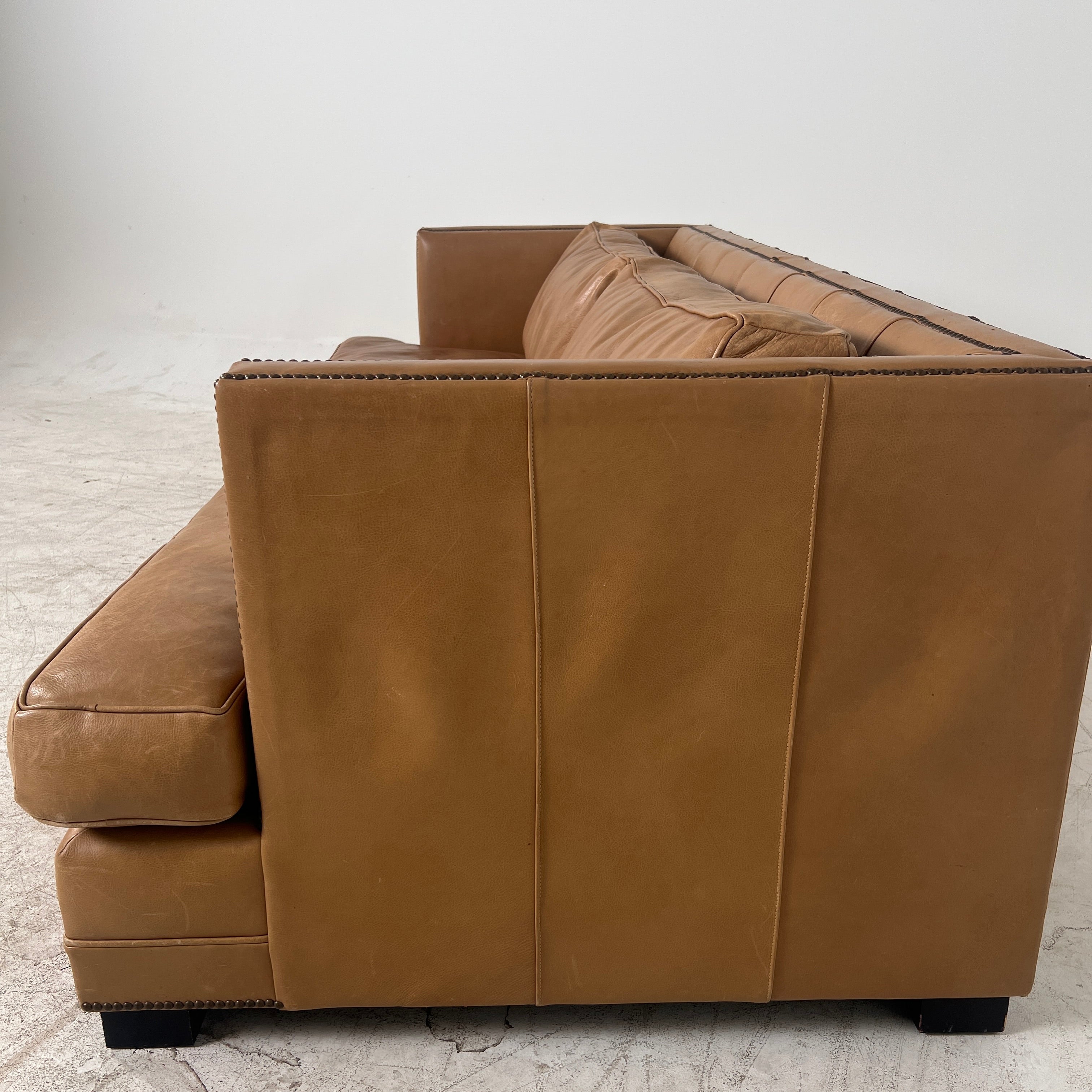 Restoration Hardware Easton leather sofa. Rh down filled couch. Delivery available