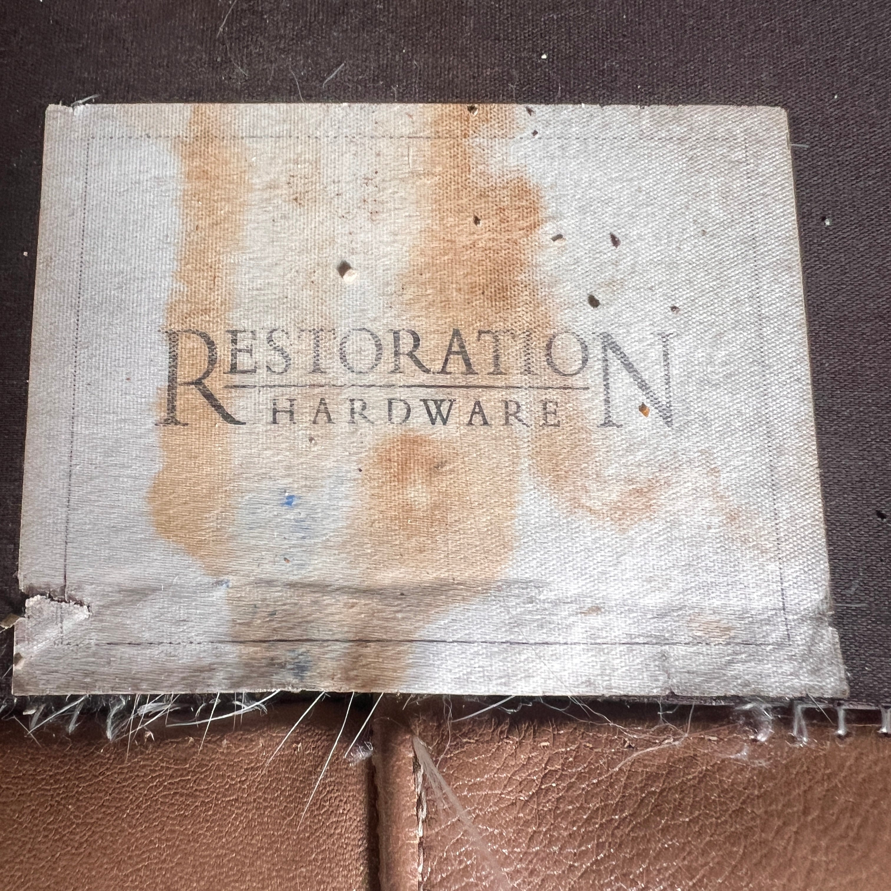 Restoration Hardware Easton leather sofa. Rh down filled couch. Delivery available