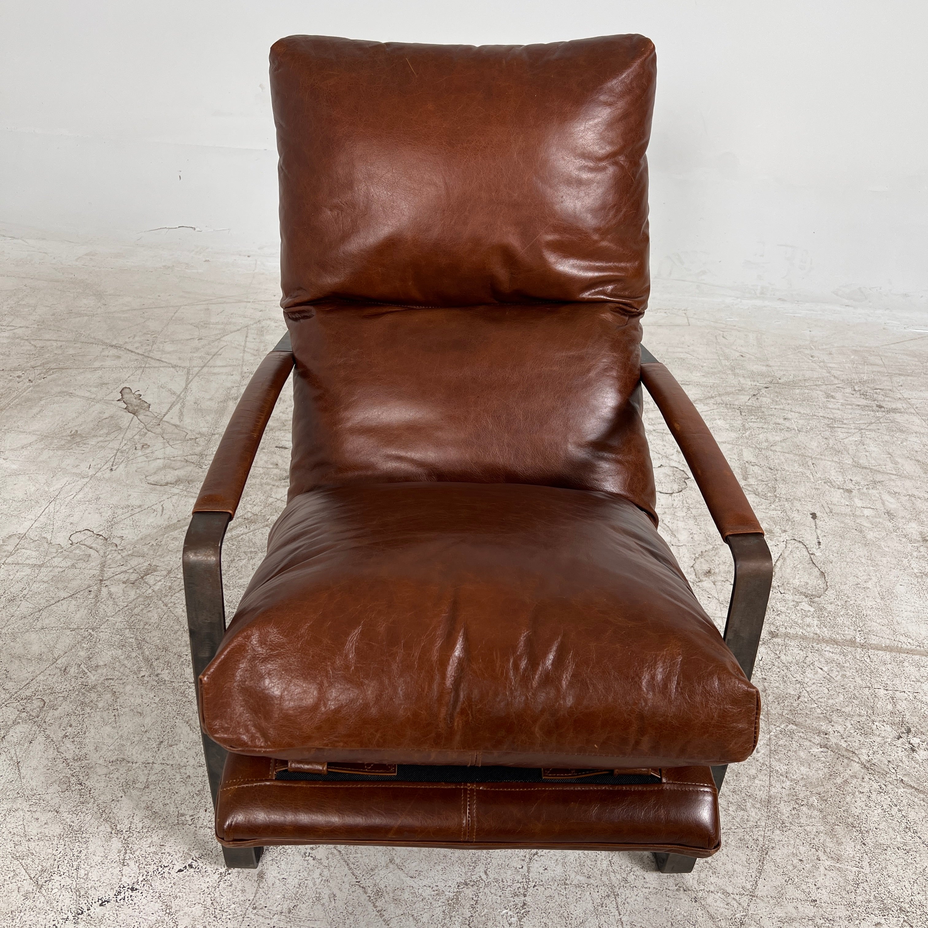 Genuine Leather chair. Mid century Armchair. delivery available